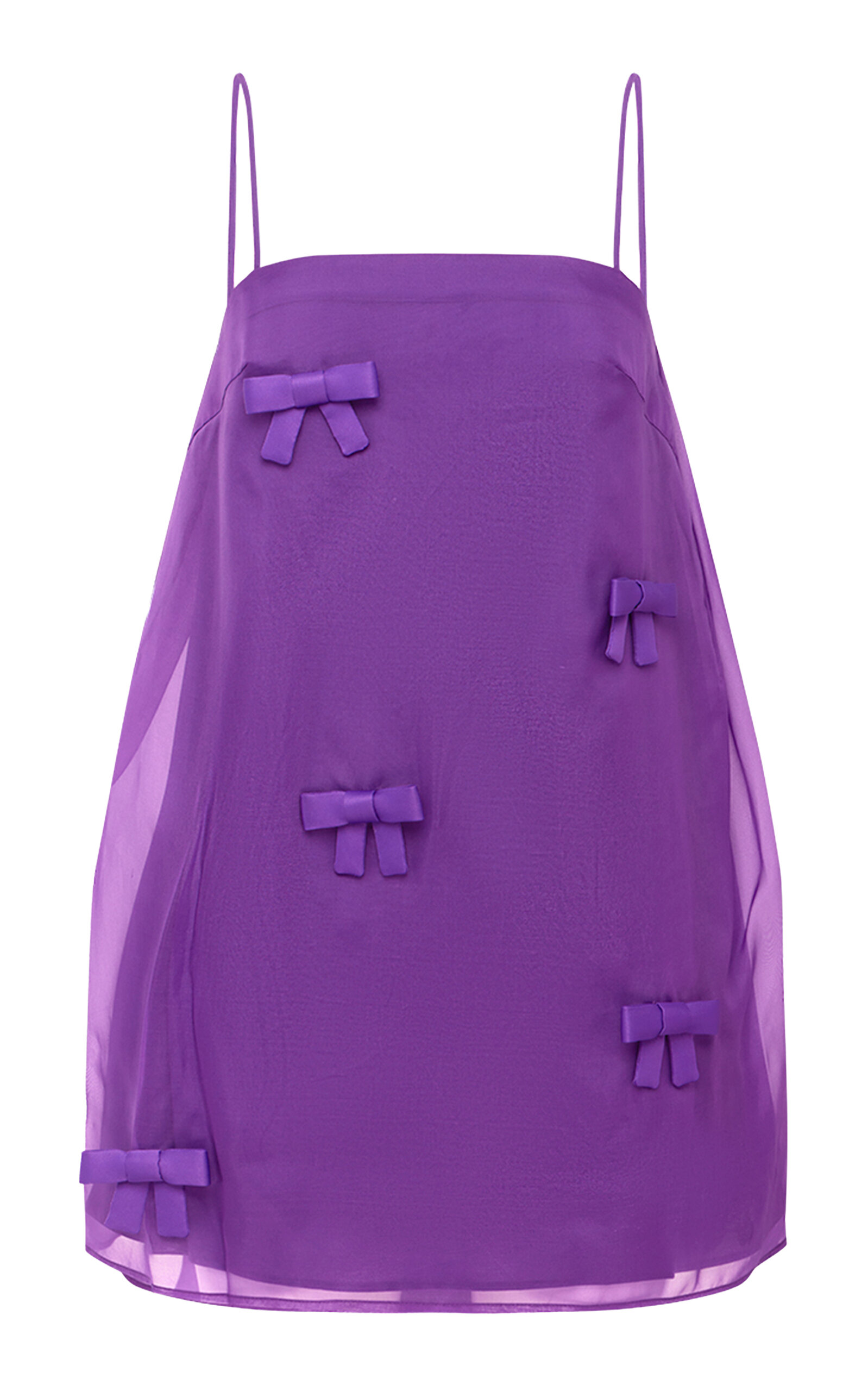 Leo Lin Xuan Bow-Embellished Silk Longline Top