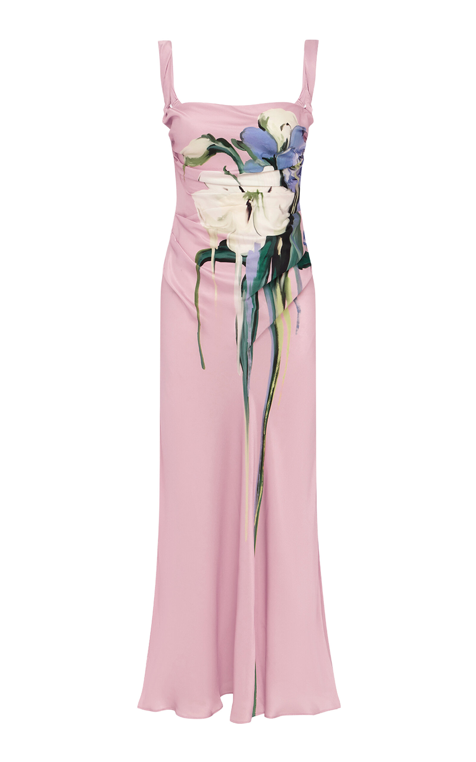 Leo Lin Valentina Cowl-Neck Floral Maxi Dress