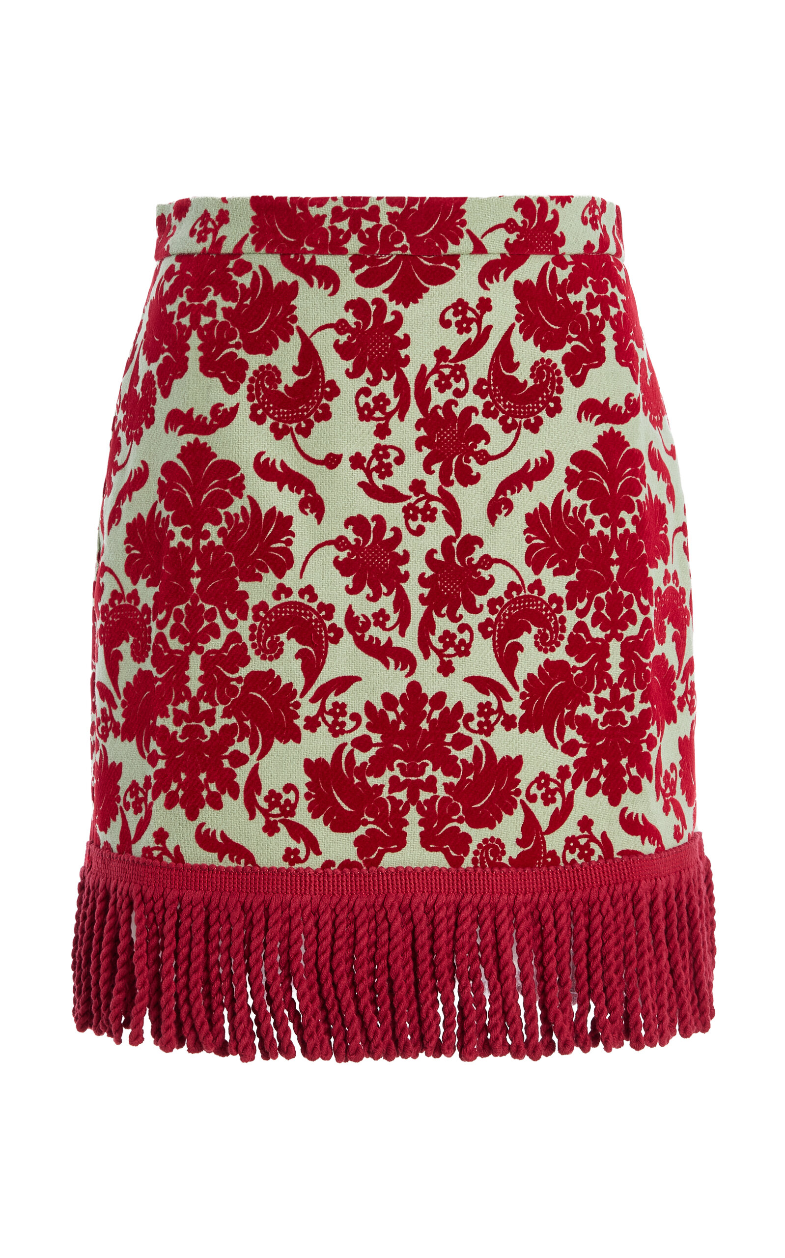 LA VESTE Cher Fringed Wool Mini Skirt