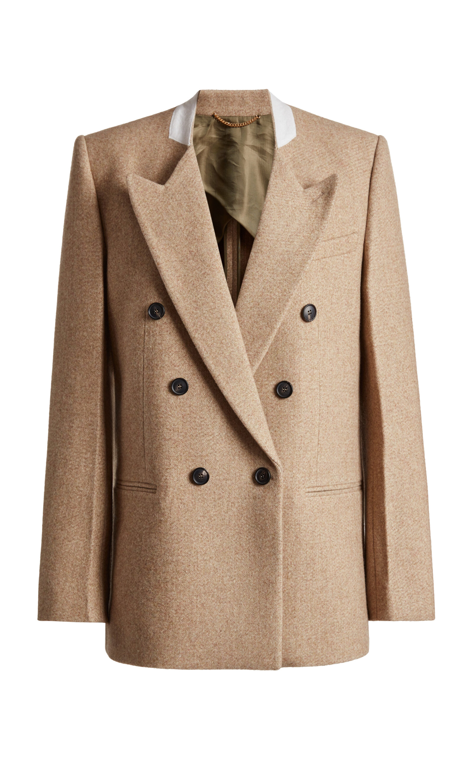 Victoria Beckham Wool-Blend Double-Breasted Blazer