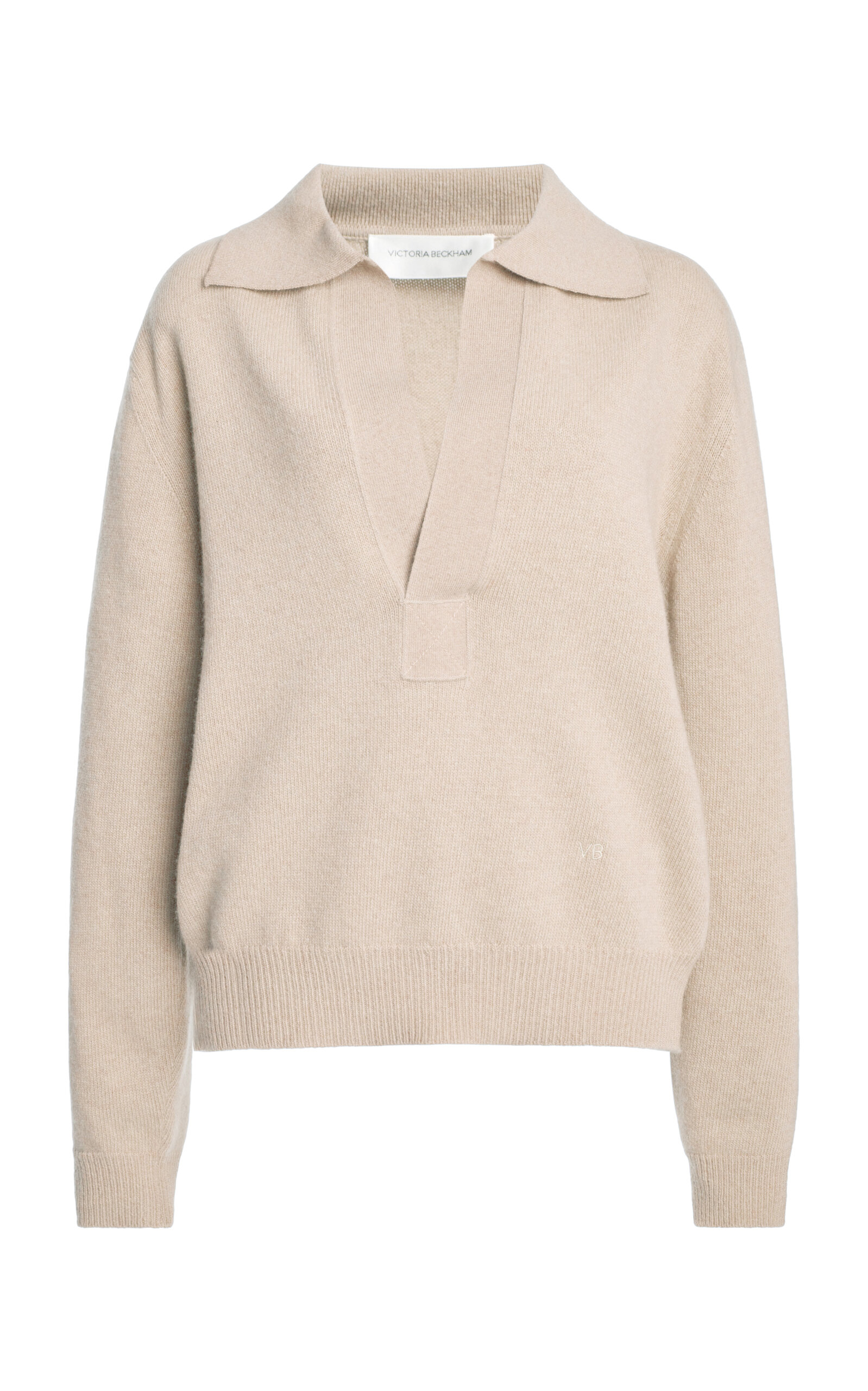 Victoria Beckham Wool-Cashmere Polo Sweater - Moda Operandi