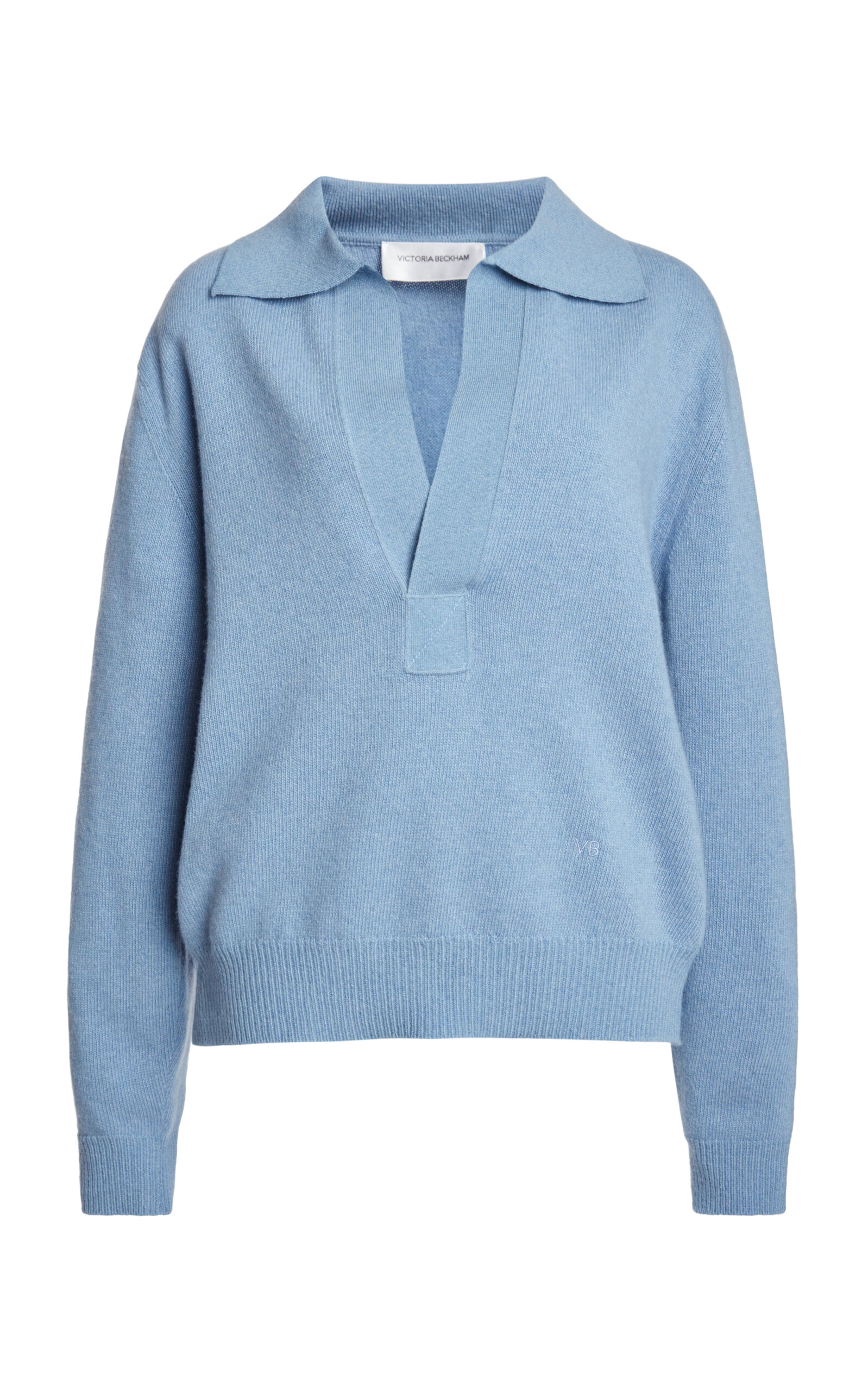 Victoria Beckham Wool-Cashmere Polo Sweater