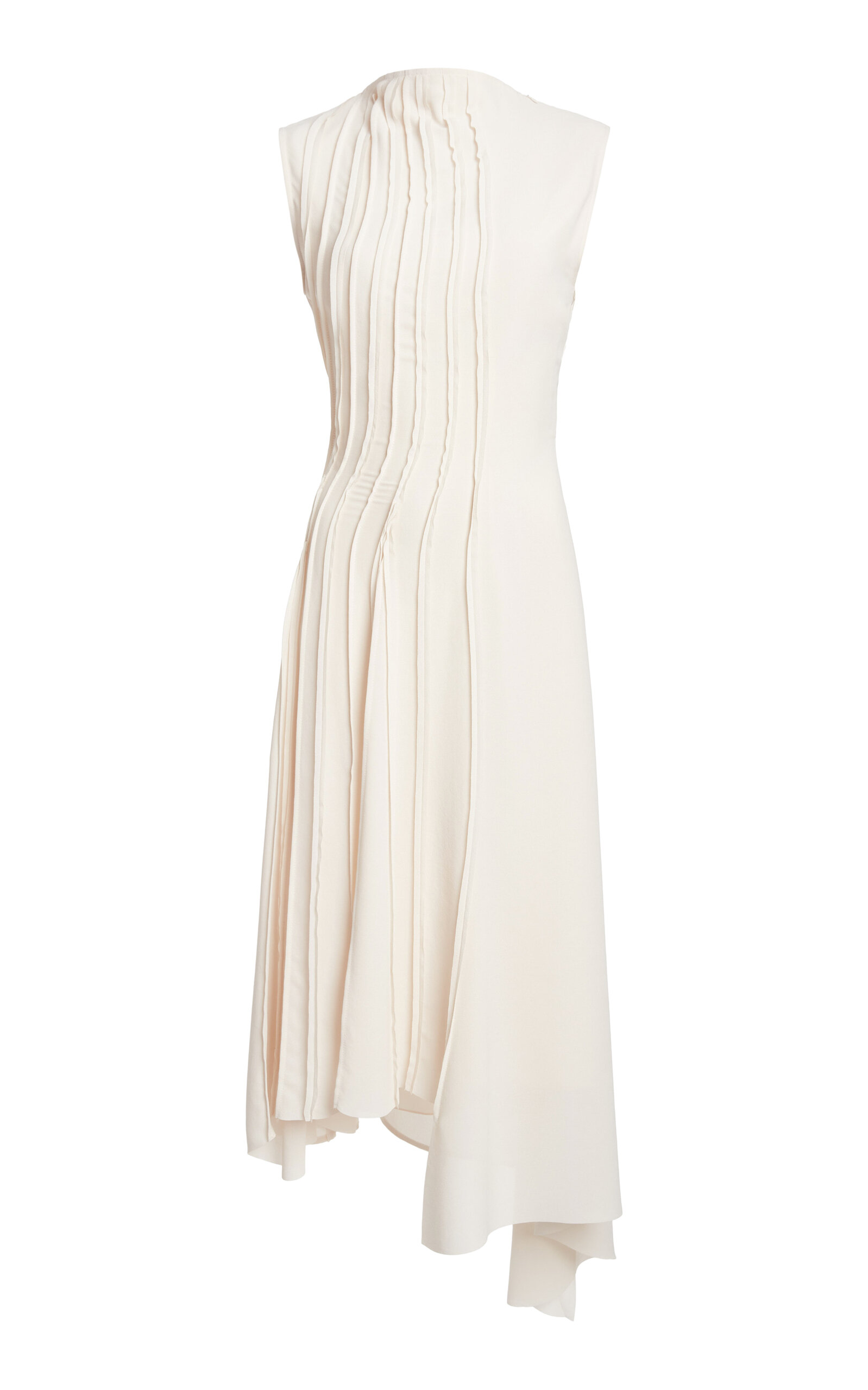 Victoria Beckham Pleated Georgette Midi Dress