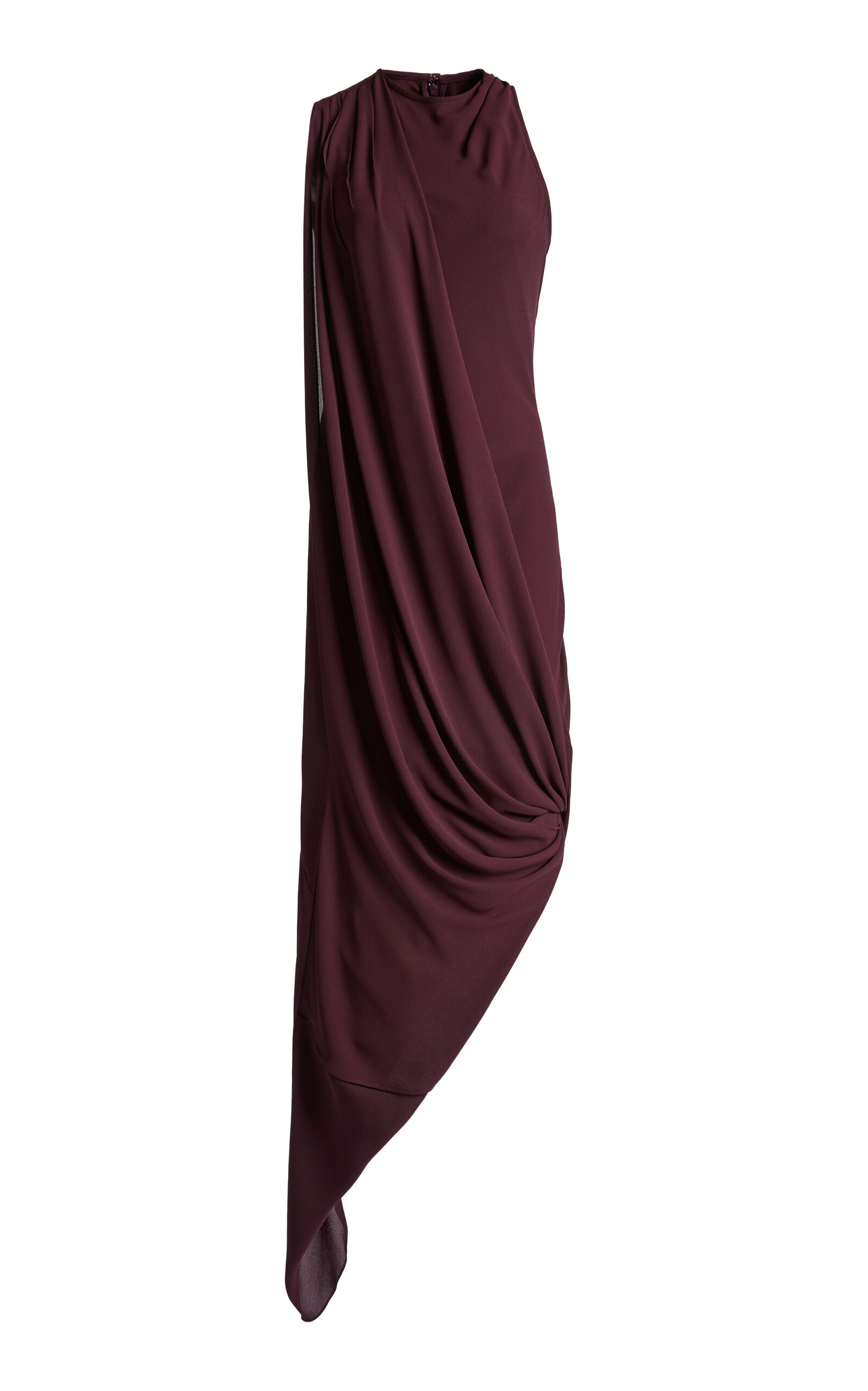 Victoria Beckham Draped Georgette Midi Dress