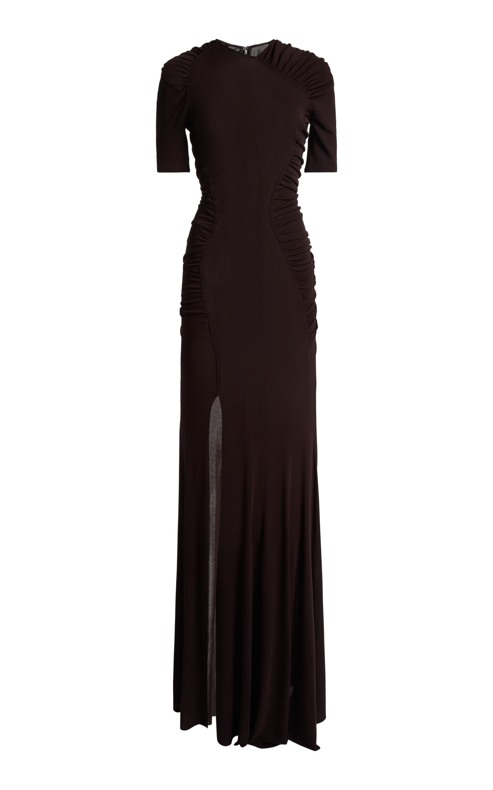 Victoria Beckham Gathered Crepe Jersey Gown