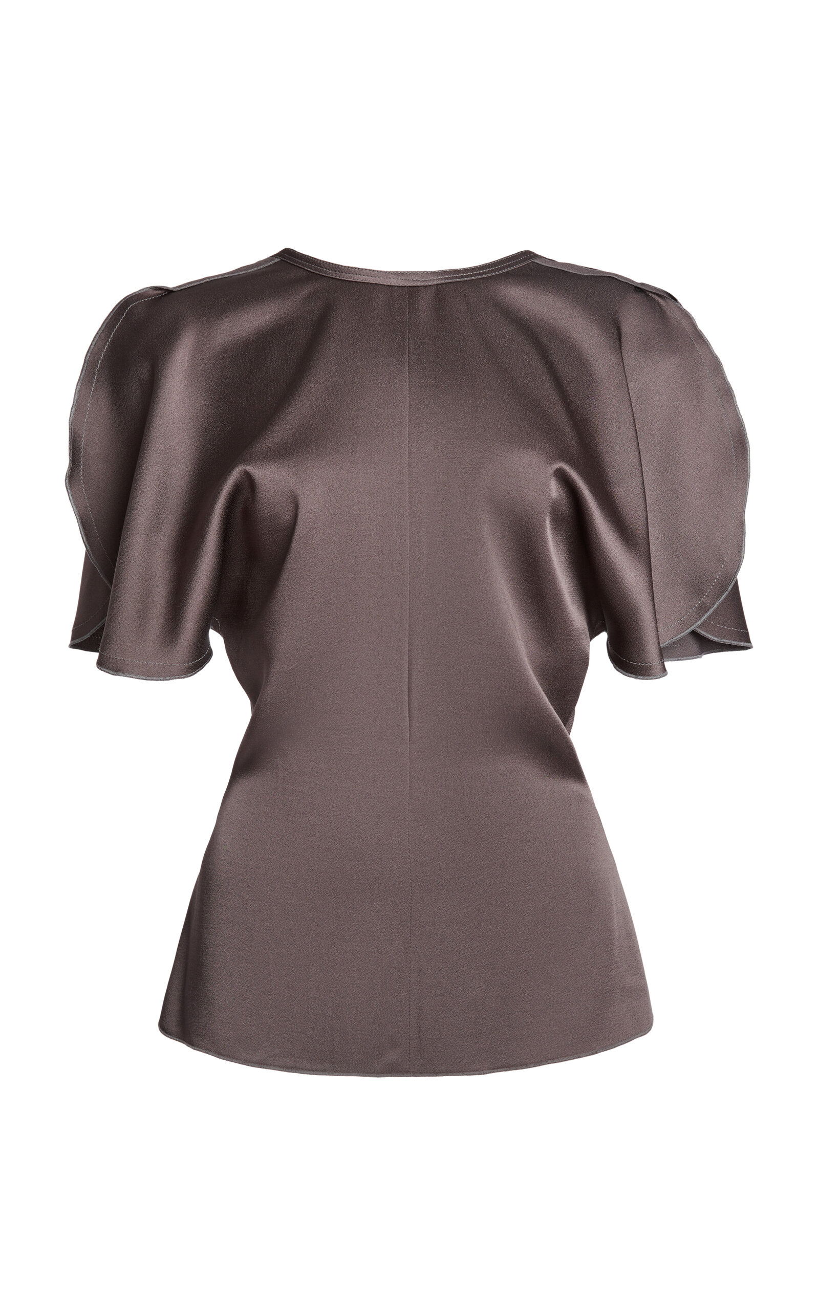 Victoria Beckham Bela Draped Satin Top - Moda Operandi