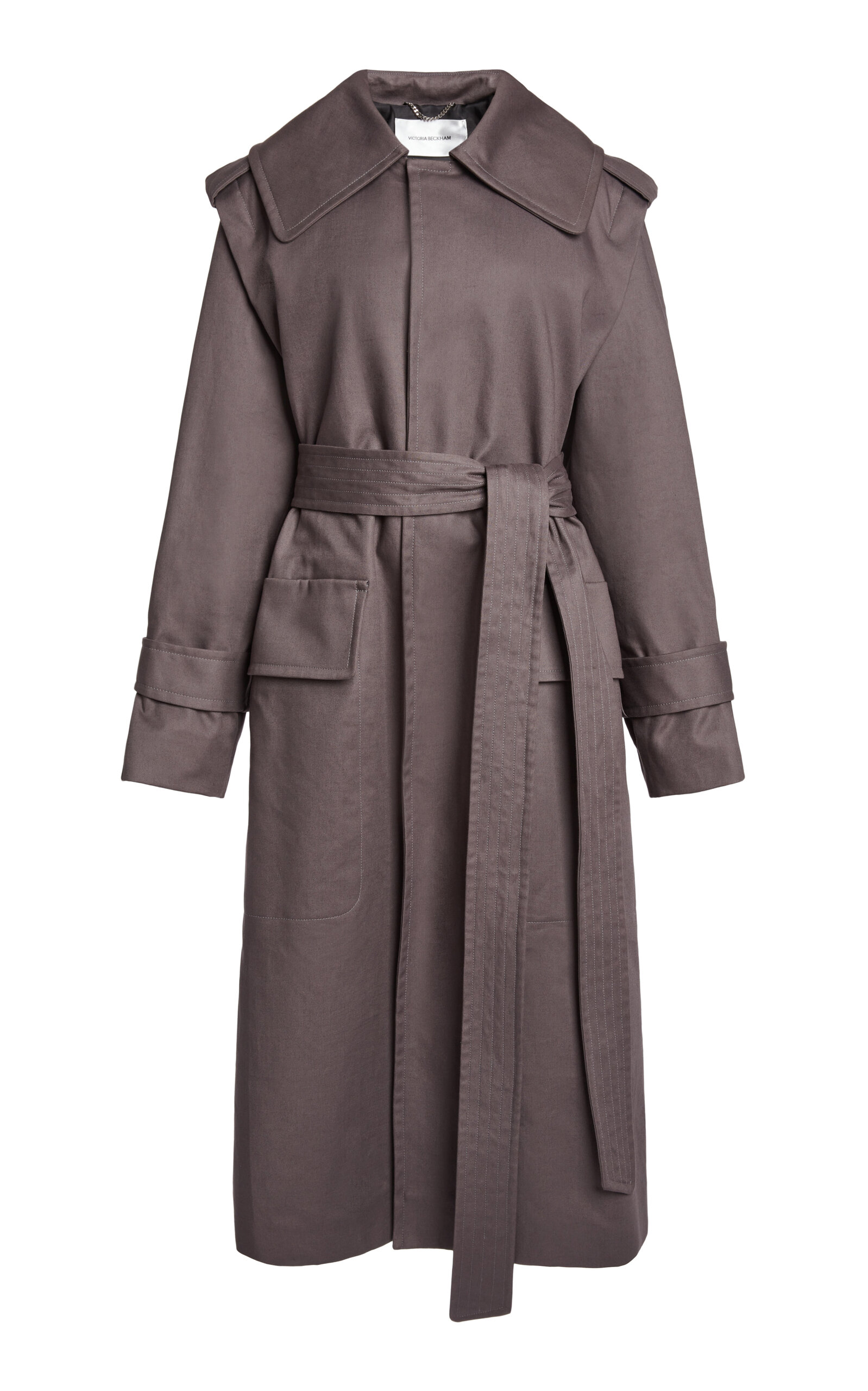 Victoria Beckham Philippa Belted Cotton Trench Coat