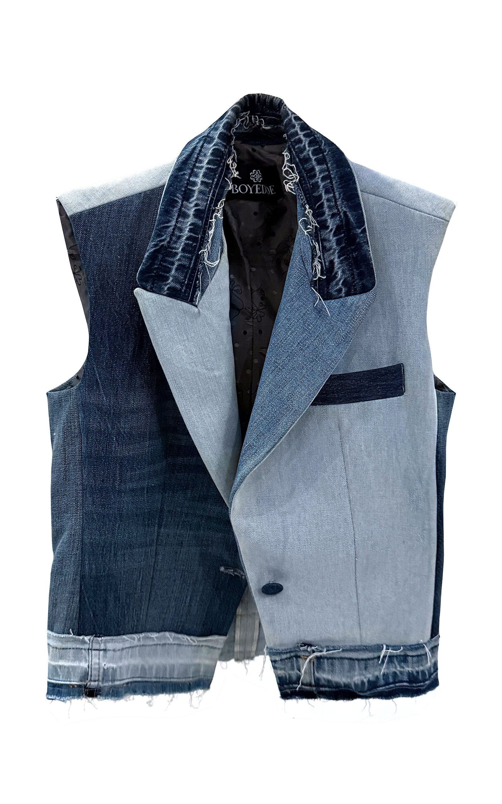 BOYEDOE Odeneho Denim Patchwork Vest