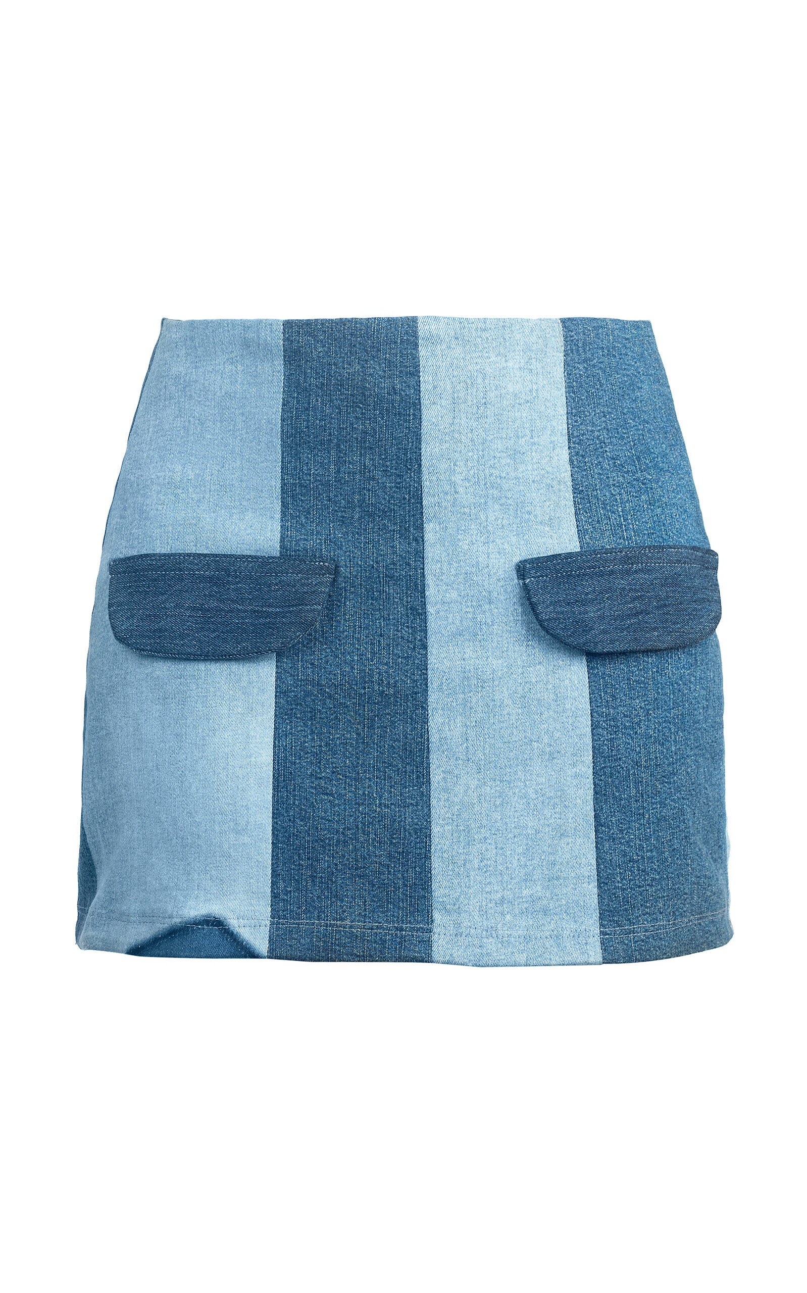 BOYEDOE Odeneho Two-Tone Denim Mini Skirt