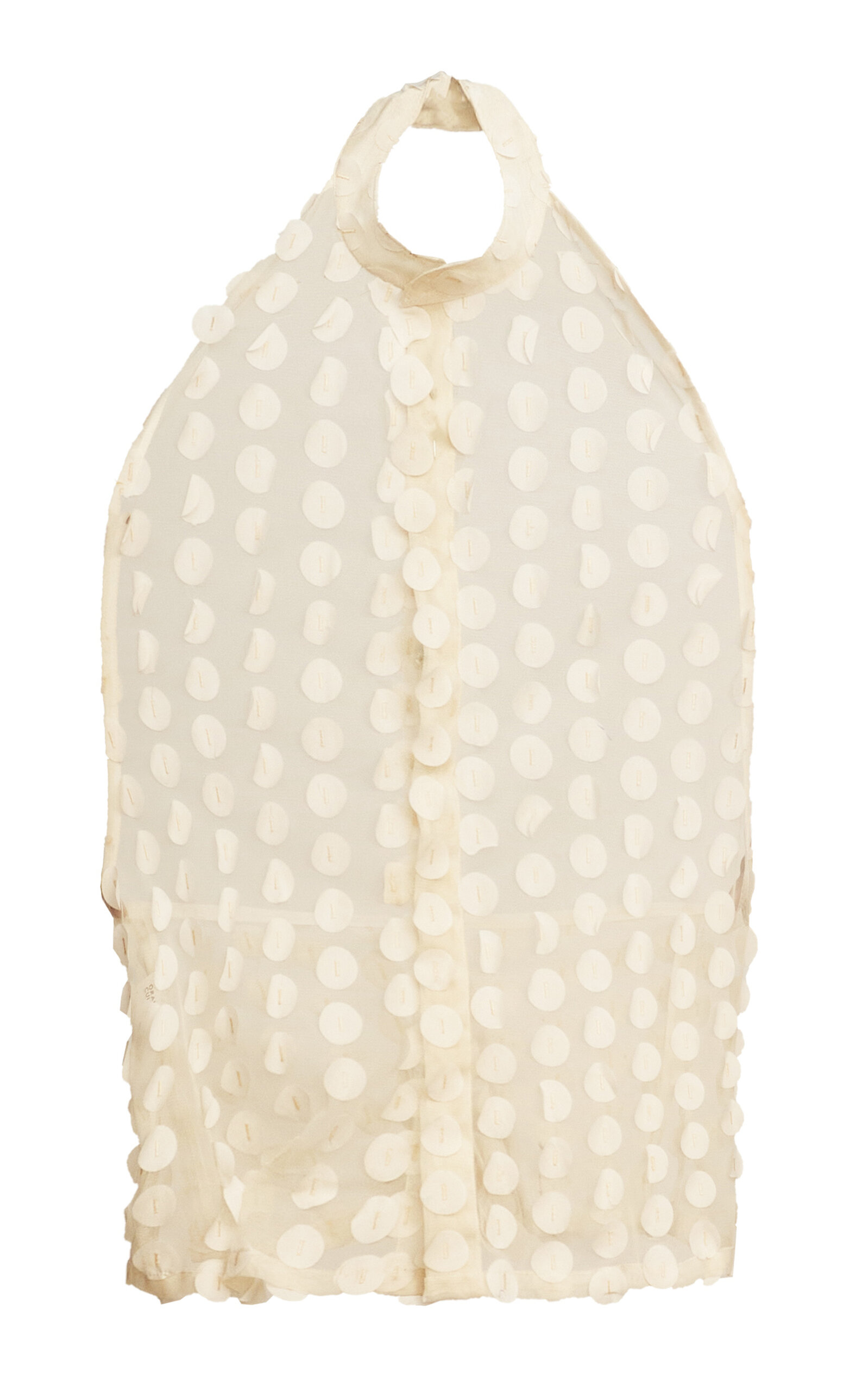 Orange Culture Halo Appliquéd Sheer Halter Top