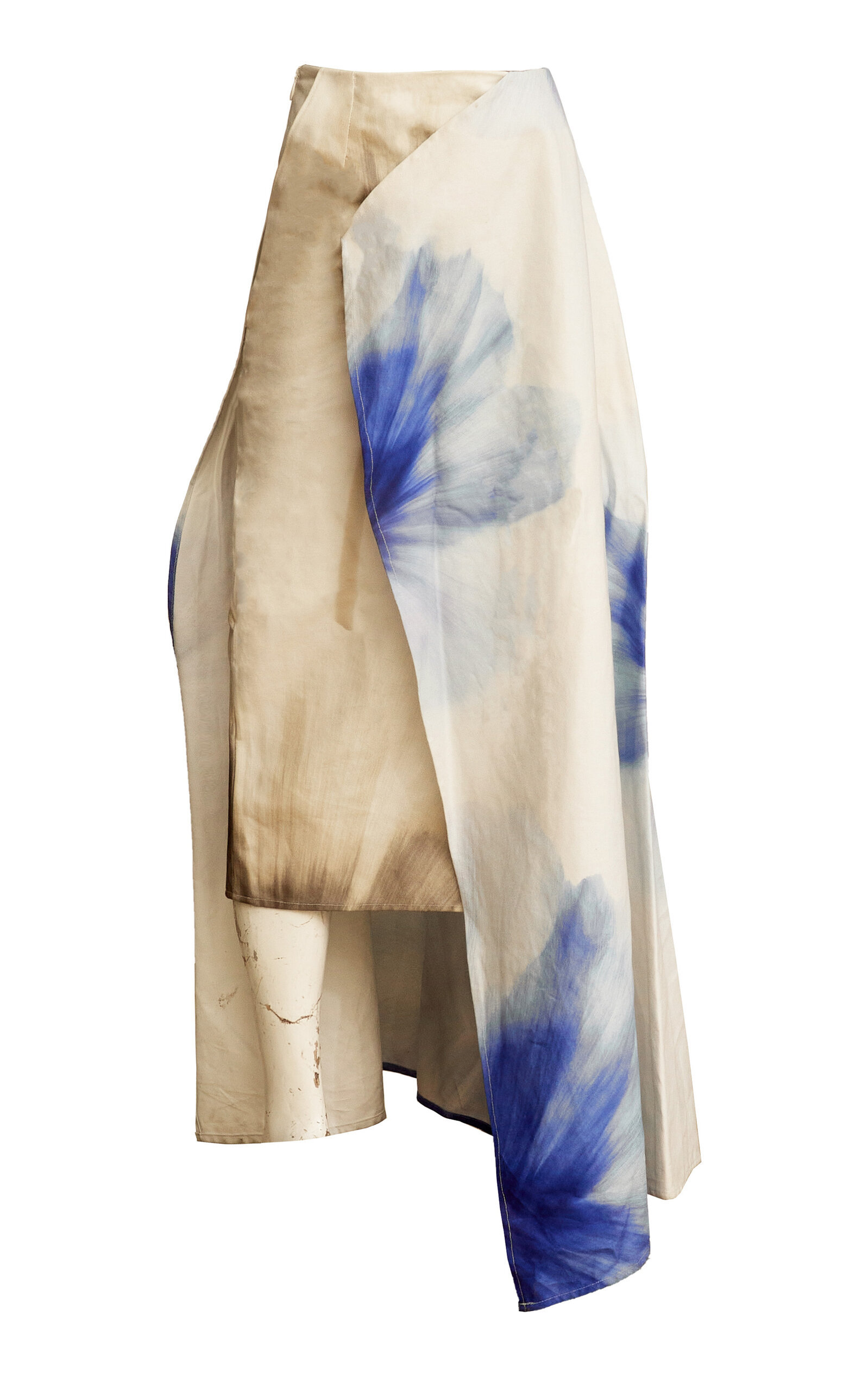 Orange Culture Bloom Paneled Printed Cotton Maxi Skirt