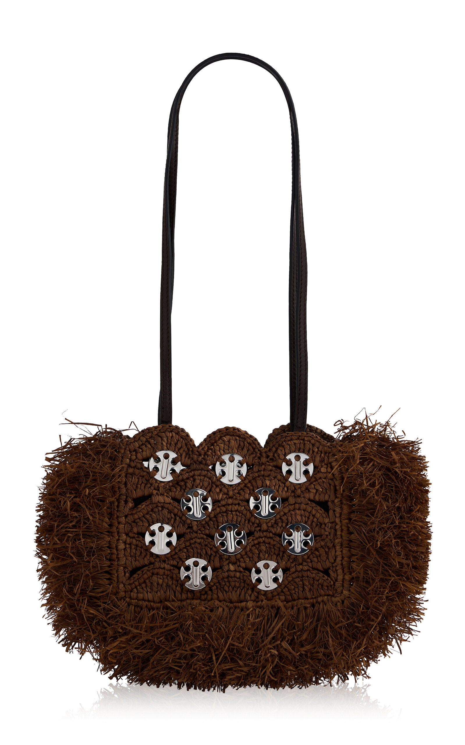 Rabanne Shoulder Bag with Raffia Fringe