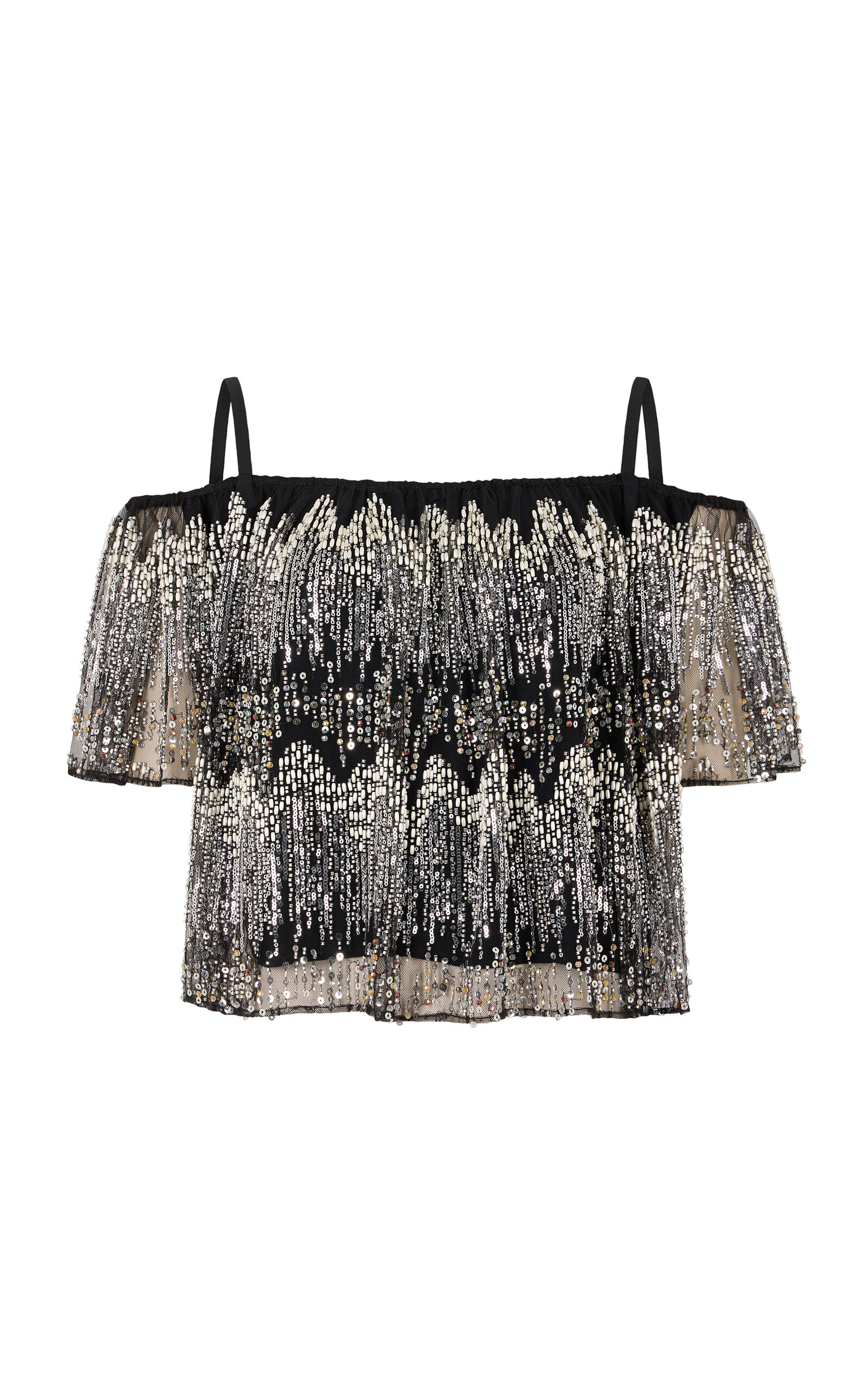 Rabanne Embellished Tulle Top - Moda Operandi