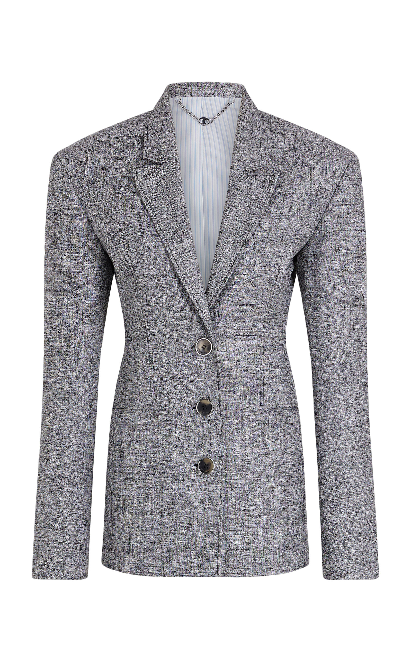 Rabanne Tailored Wool-Blend Blazer