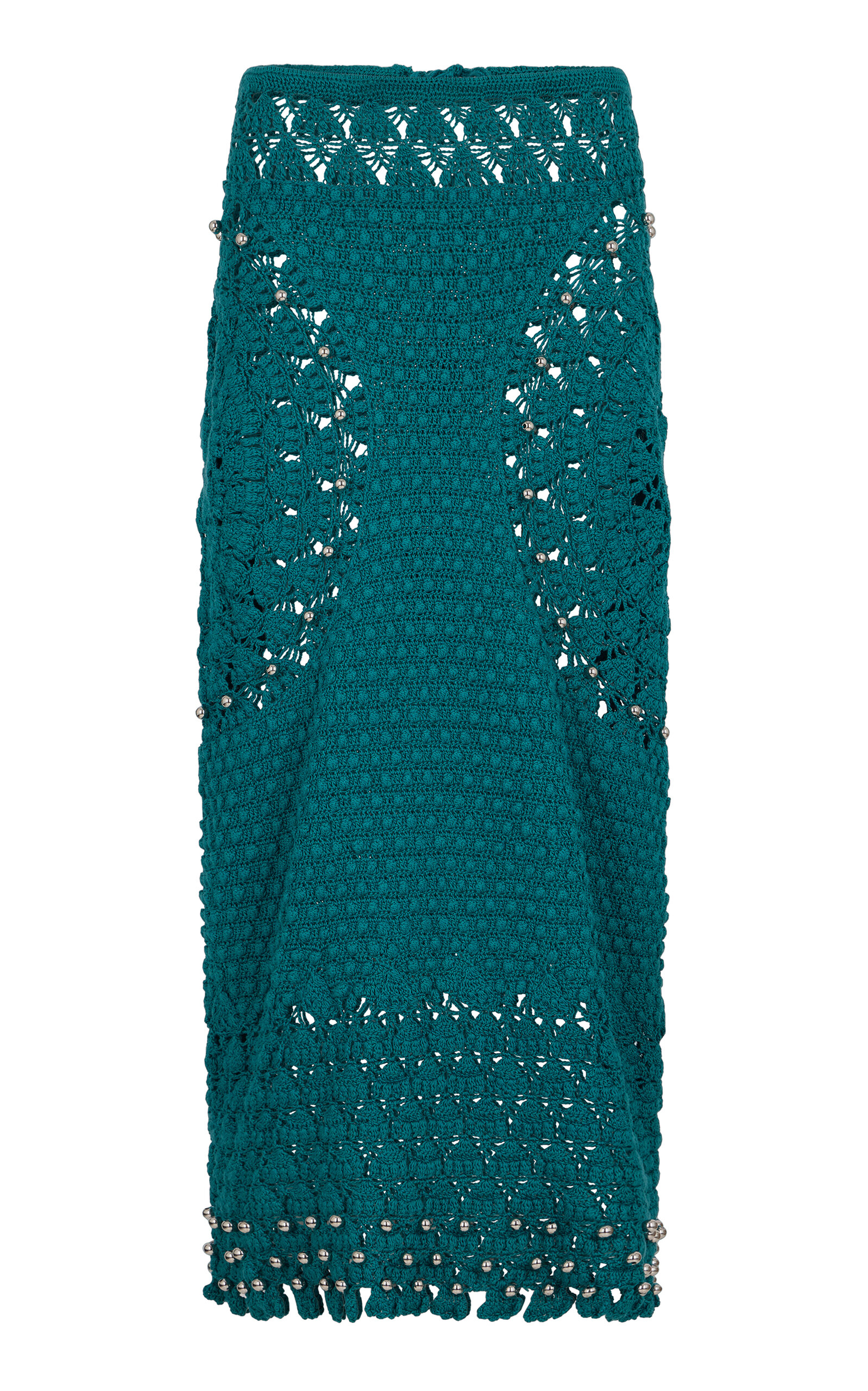 Rabanne Crocheted Cotton Midi Skirt