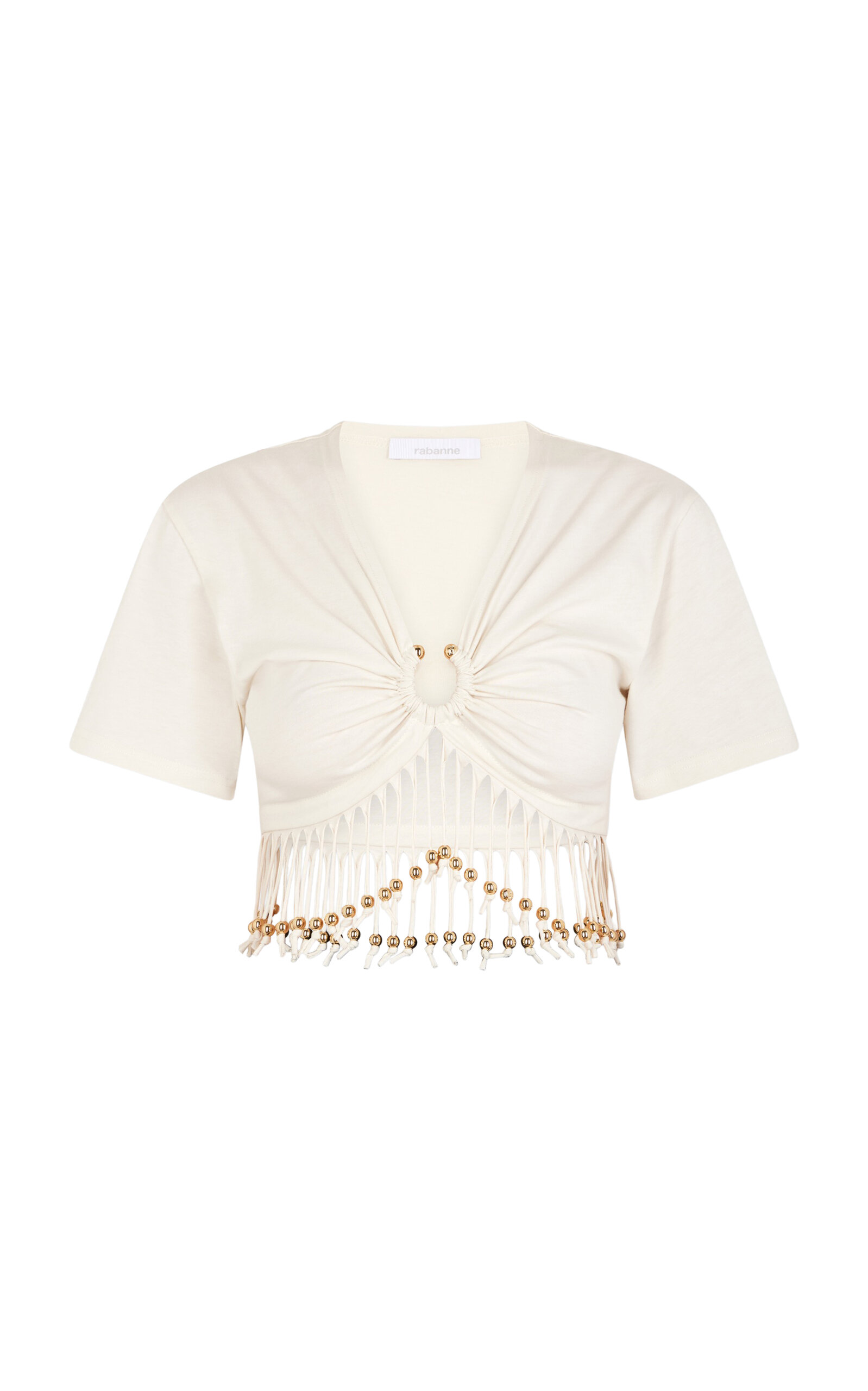 Rabanne Beaded Cotton T-Shirt