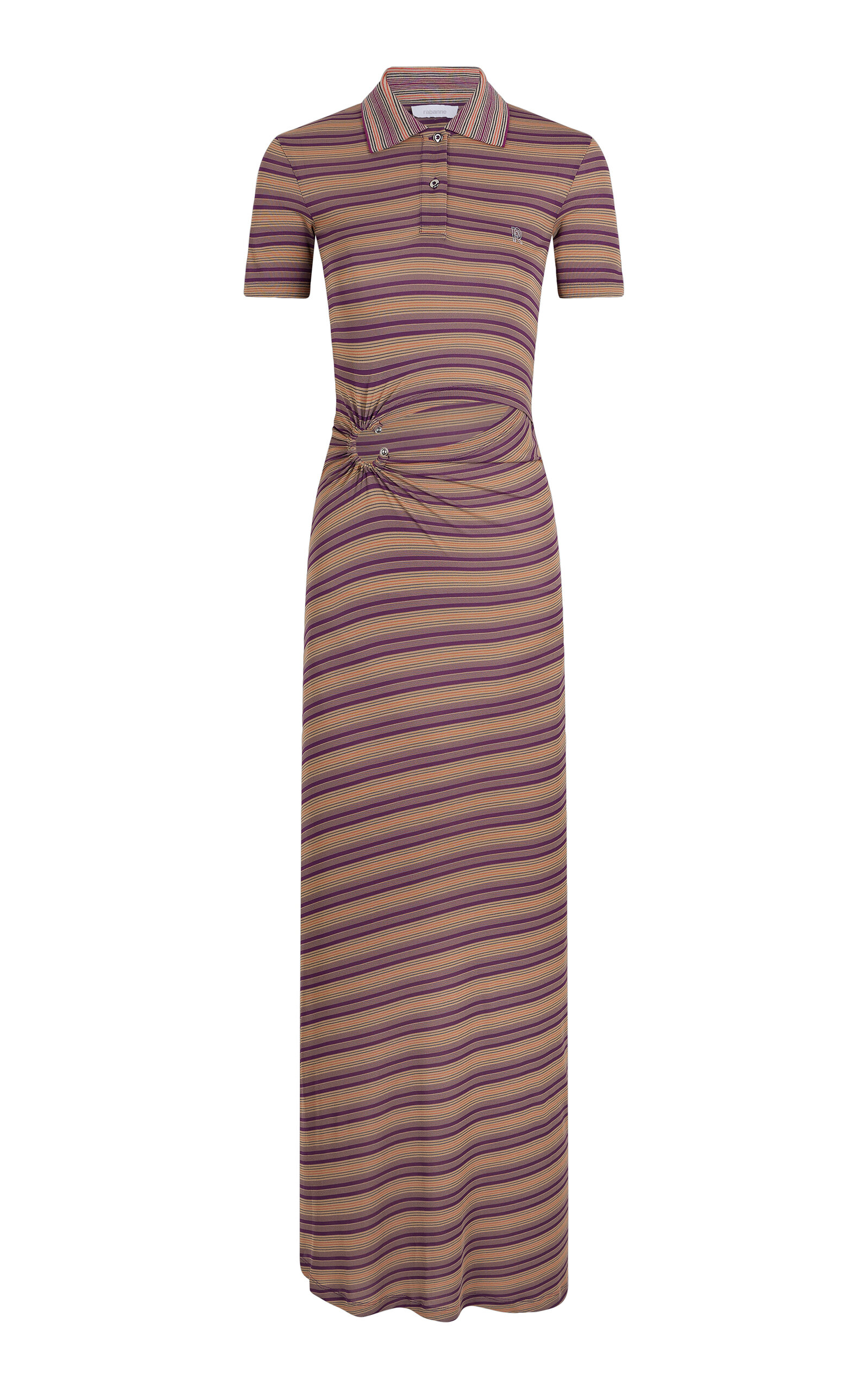 Rabanne Striped Polo Maxi Dress