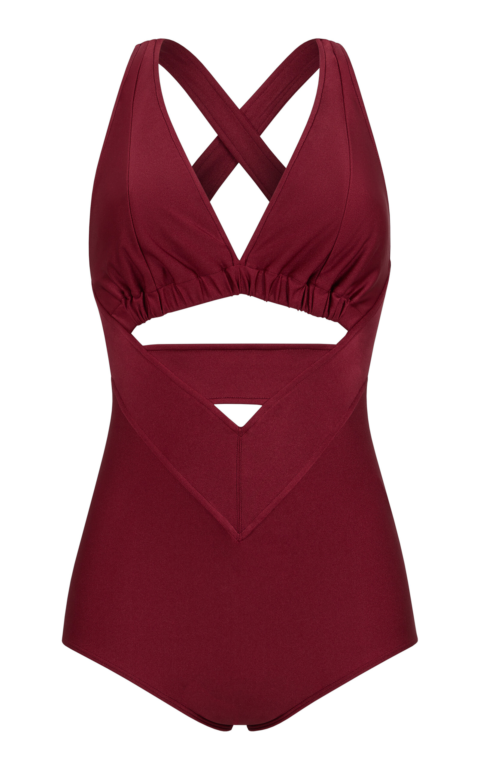 Rabanne Cross-Back One-Piece Swimsuit