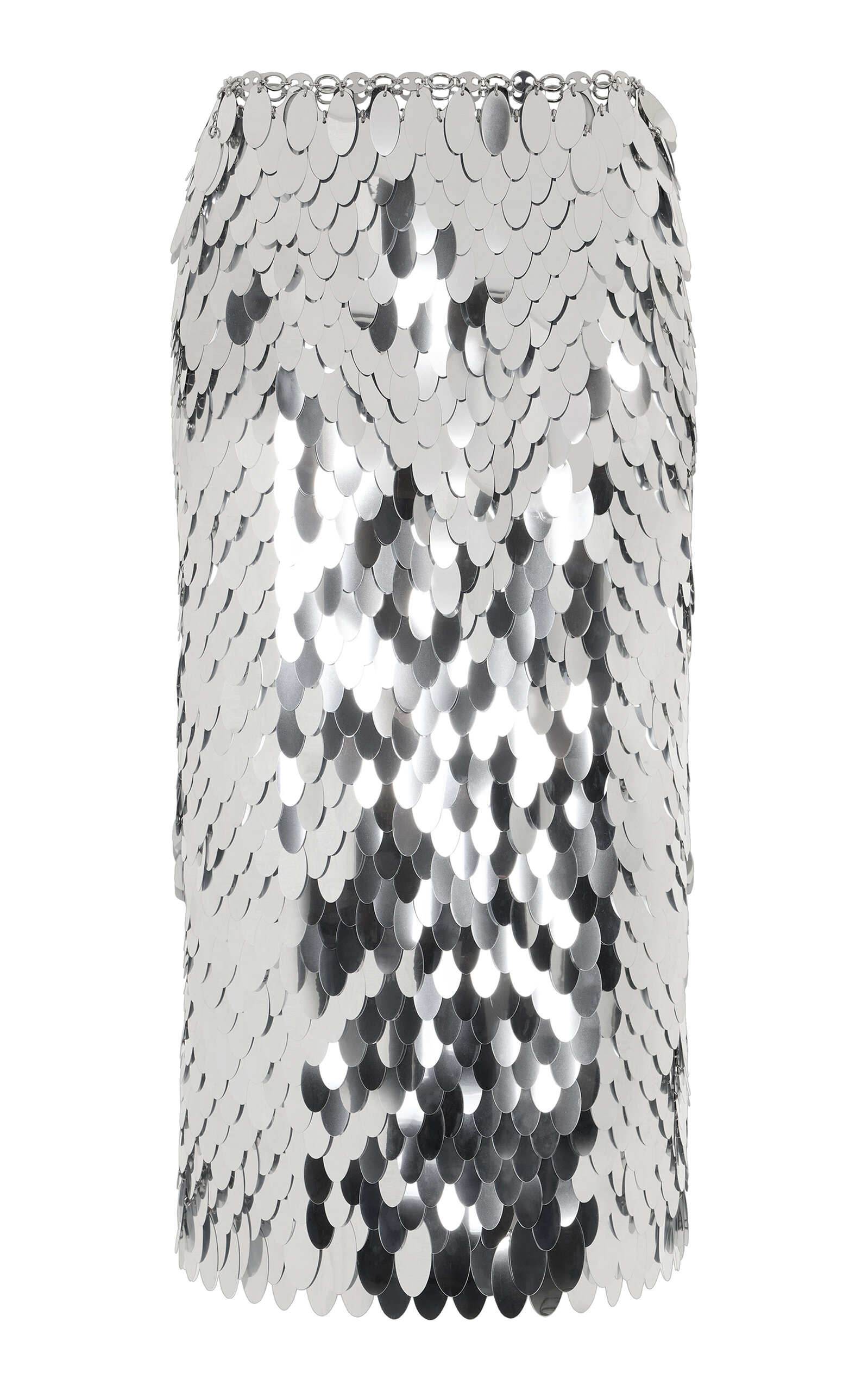 Rabanne Mirror-Embellished Maxi Skirt