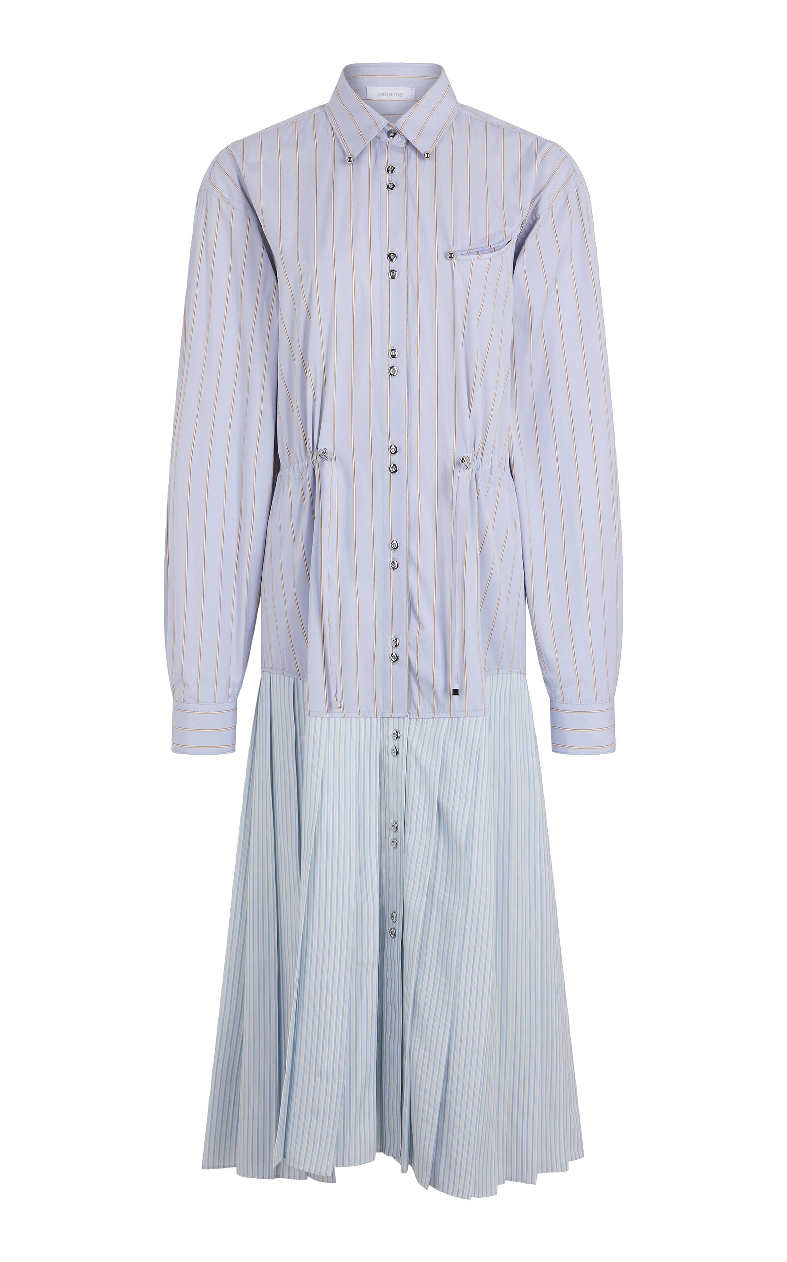 Rabanne Striped Cotton-Silk Midi Dress