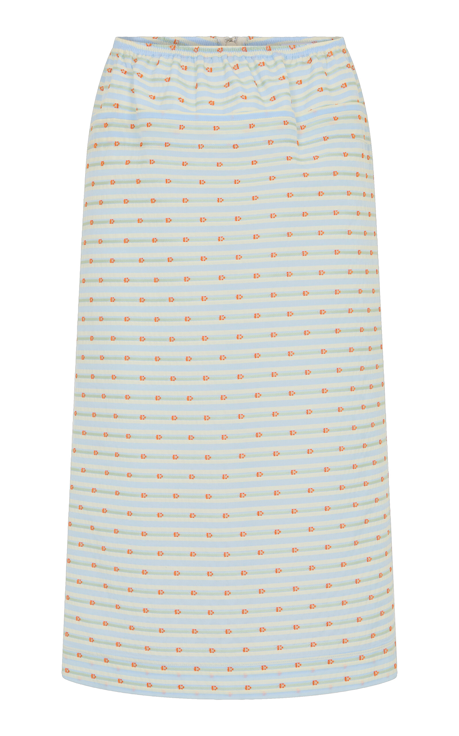 Rabanne Bow-Detailed Cotton-Poplin Midi Skirt