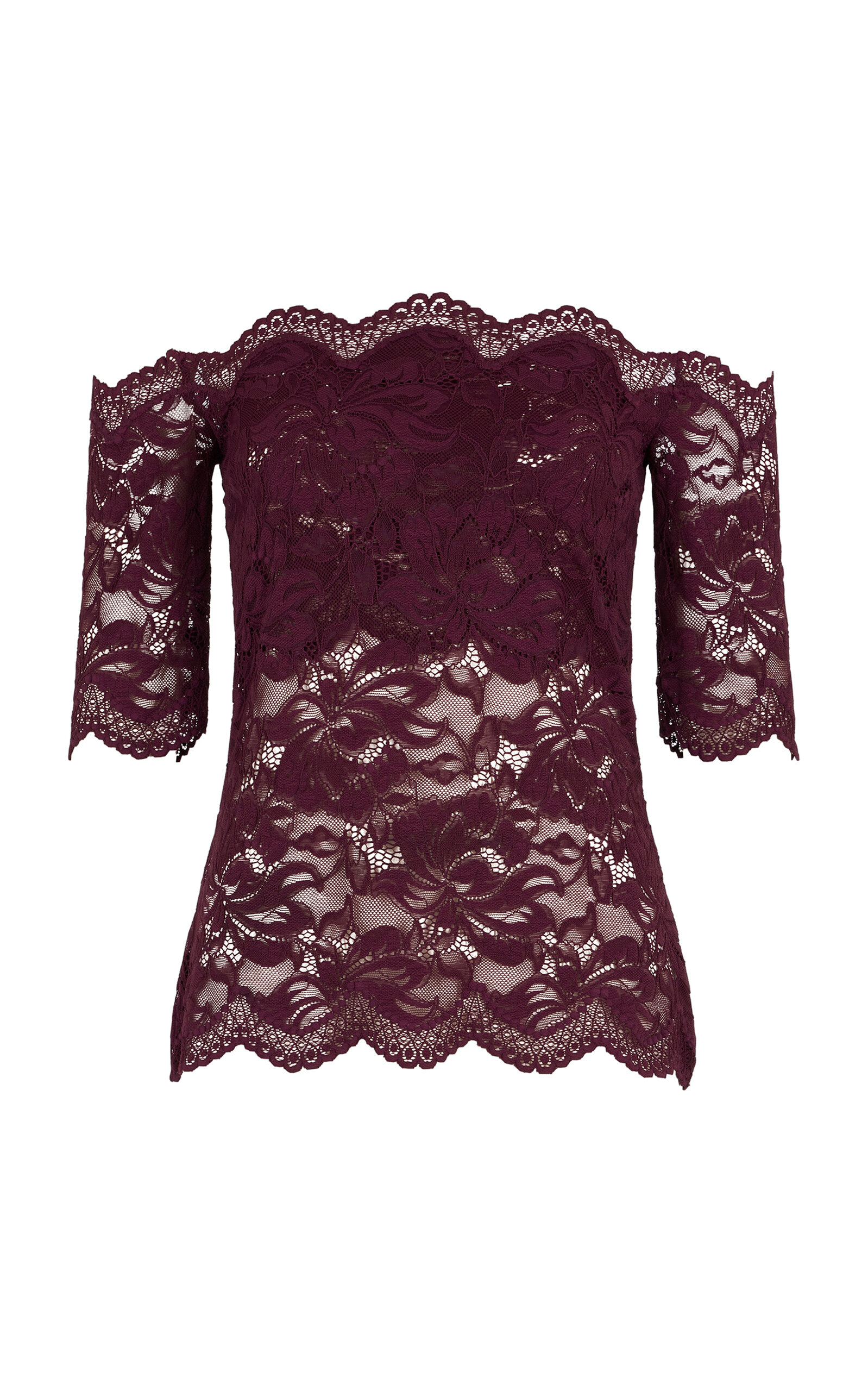 Rabanne Off-The-Shoulder Stretch-Lace Top