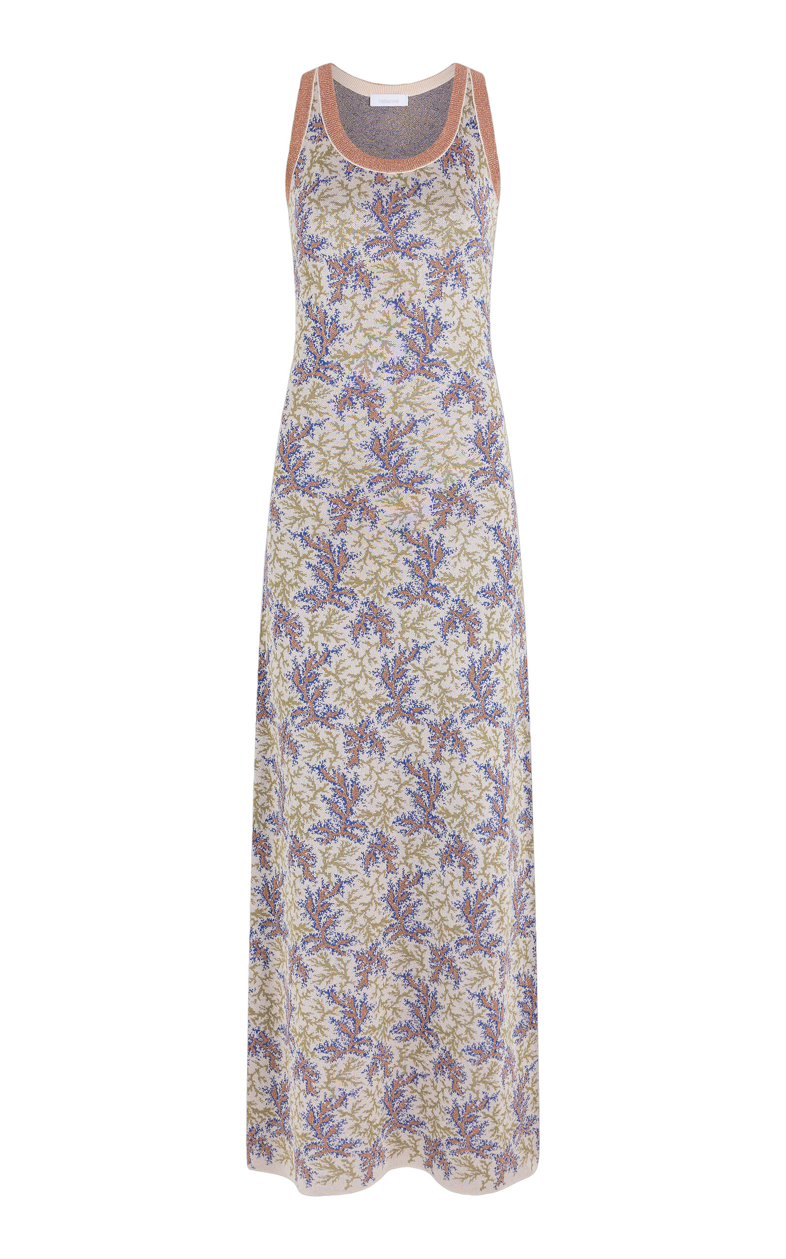 Rabanne Fit-And-Flare Jacquard Lurex Maxi Dress