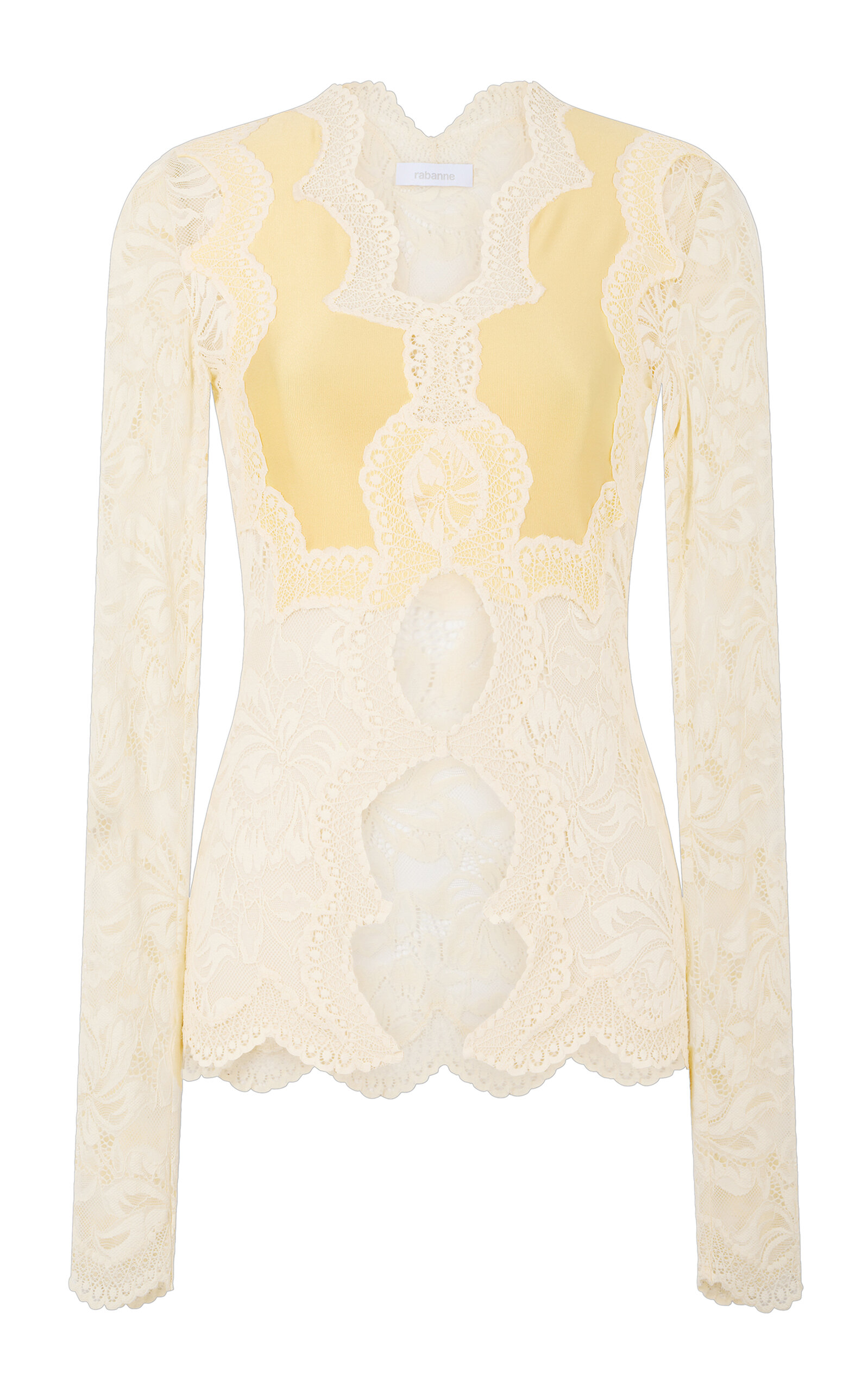 Rabanne Corset Stretch-Lace Top