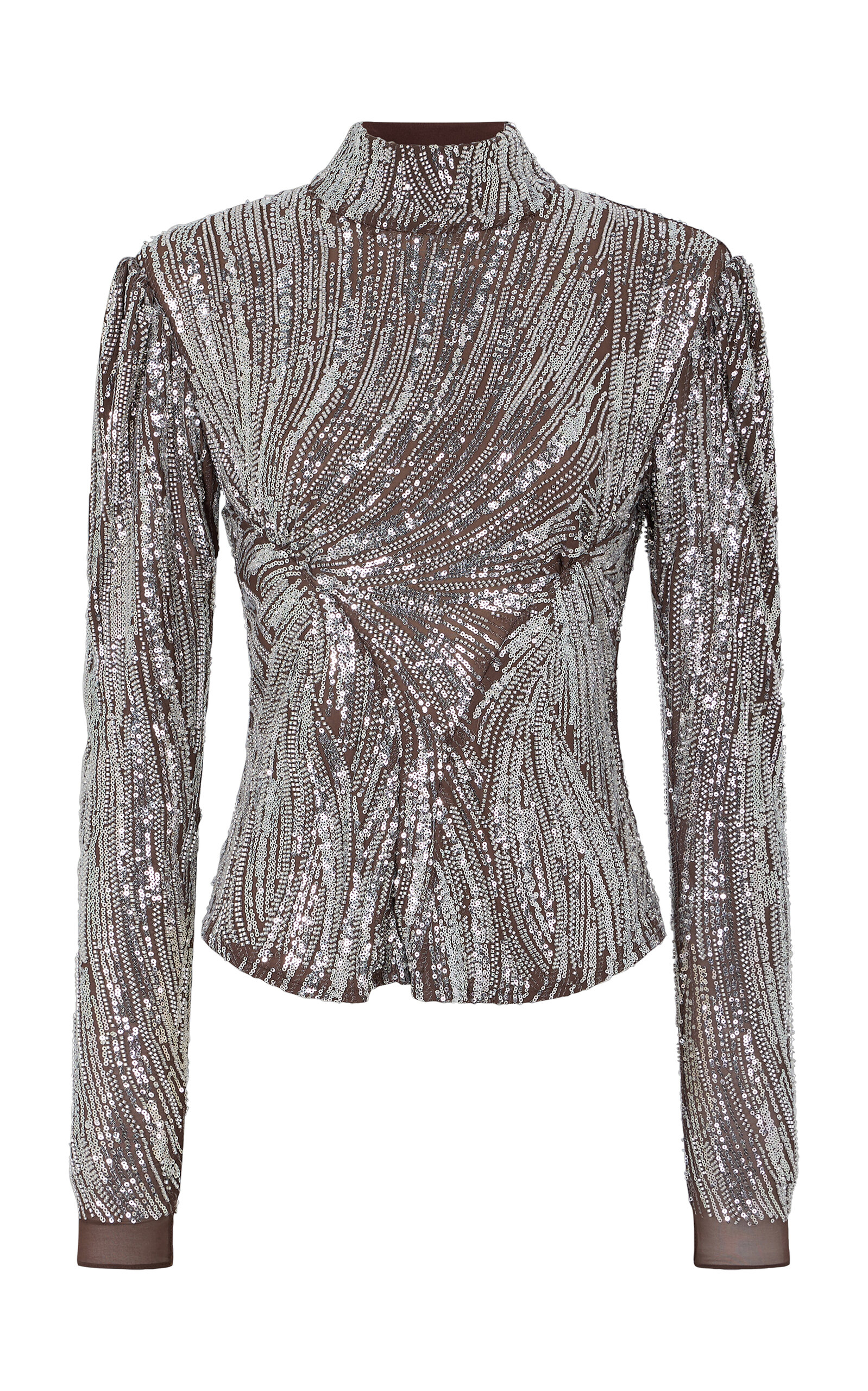Rabanne Embroidered Metallic Top