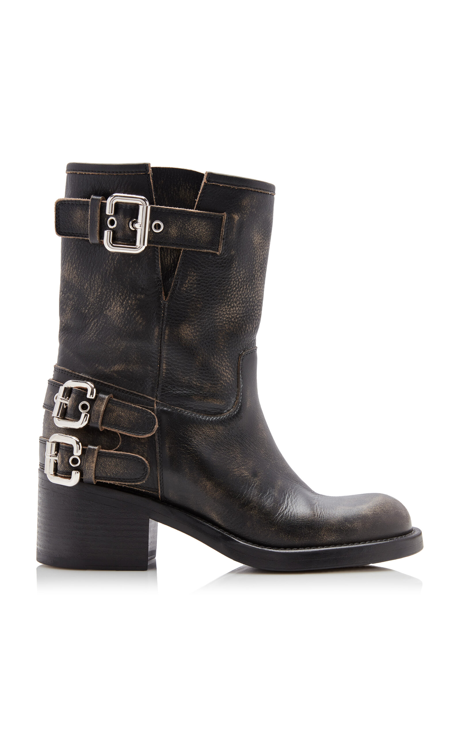 Chloé Dakota Buckle-Detailed Leather Boots