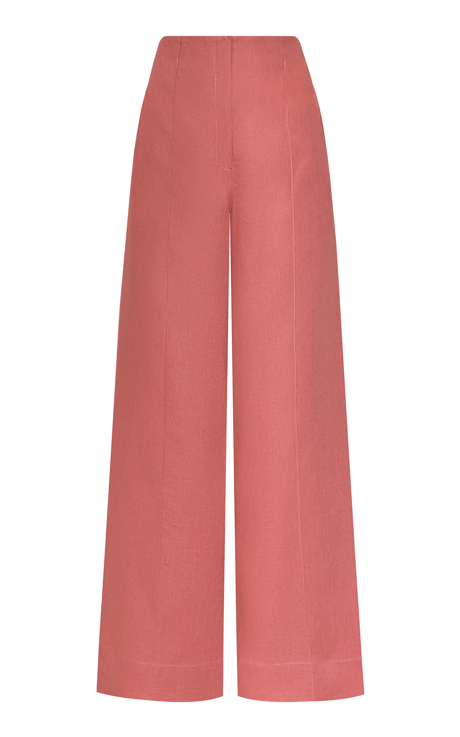 Andres Otalora La Promesa Linen Wide-Leg Pants