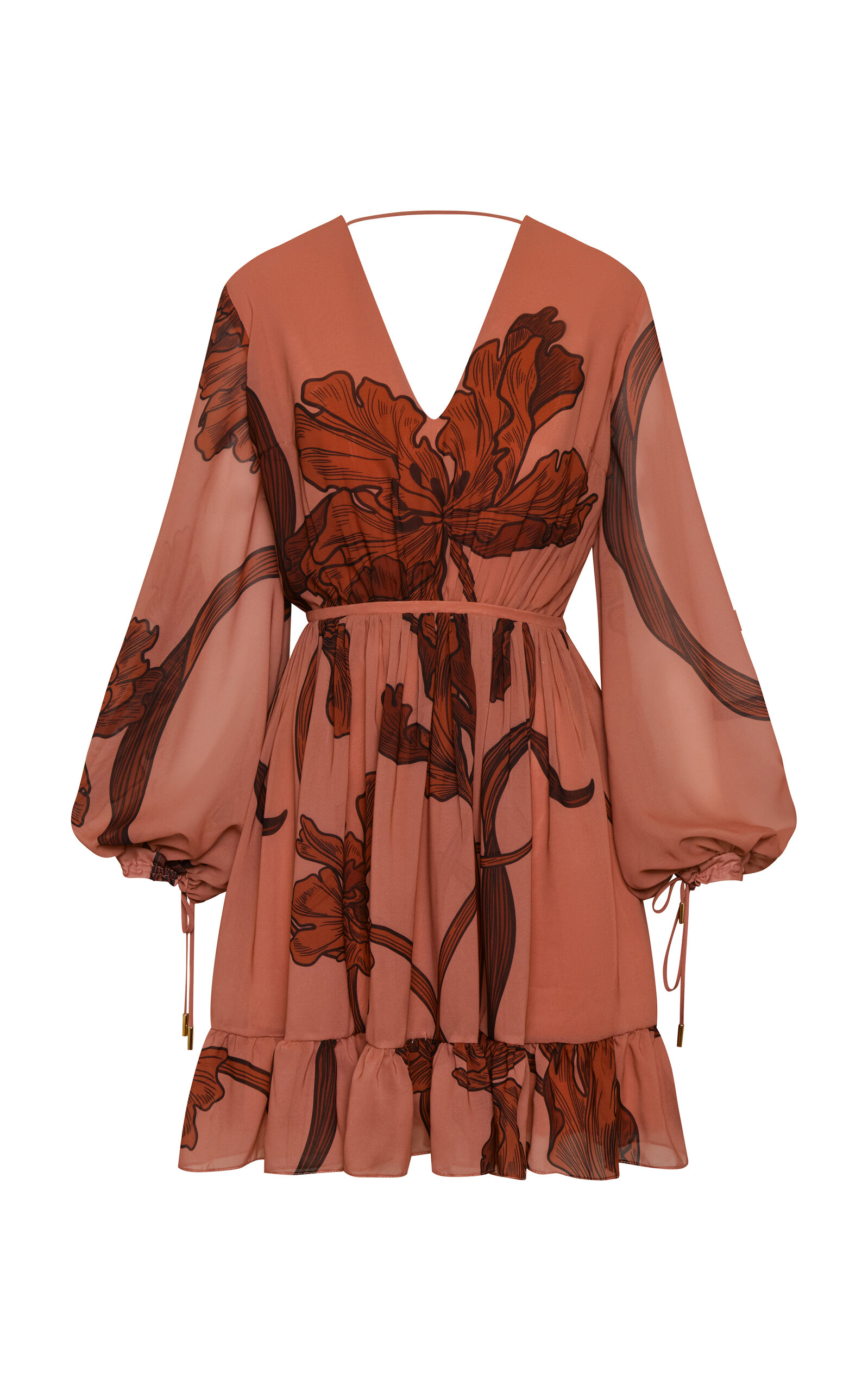 Andres Otalora Lo Eterno Printed Chiffon Mini Dress