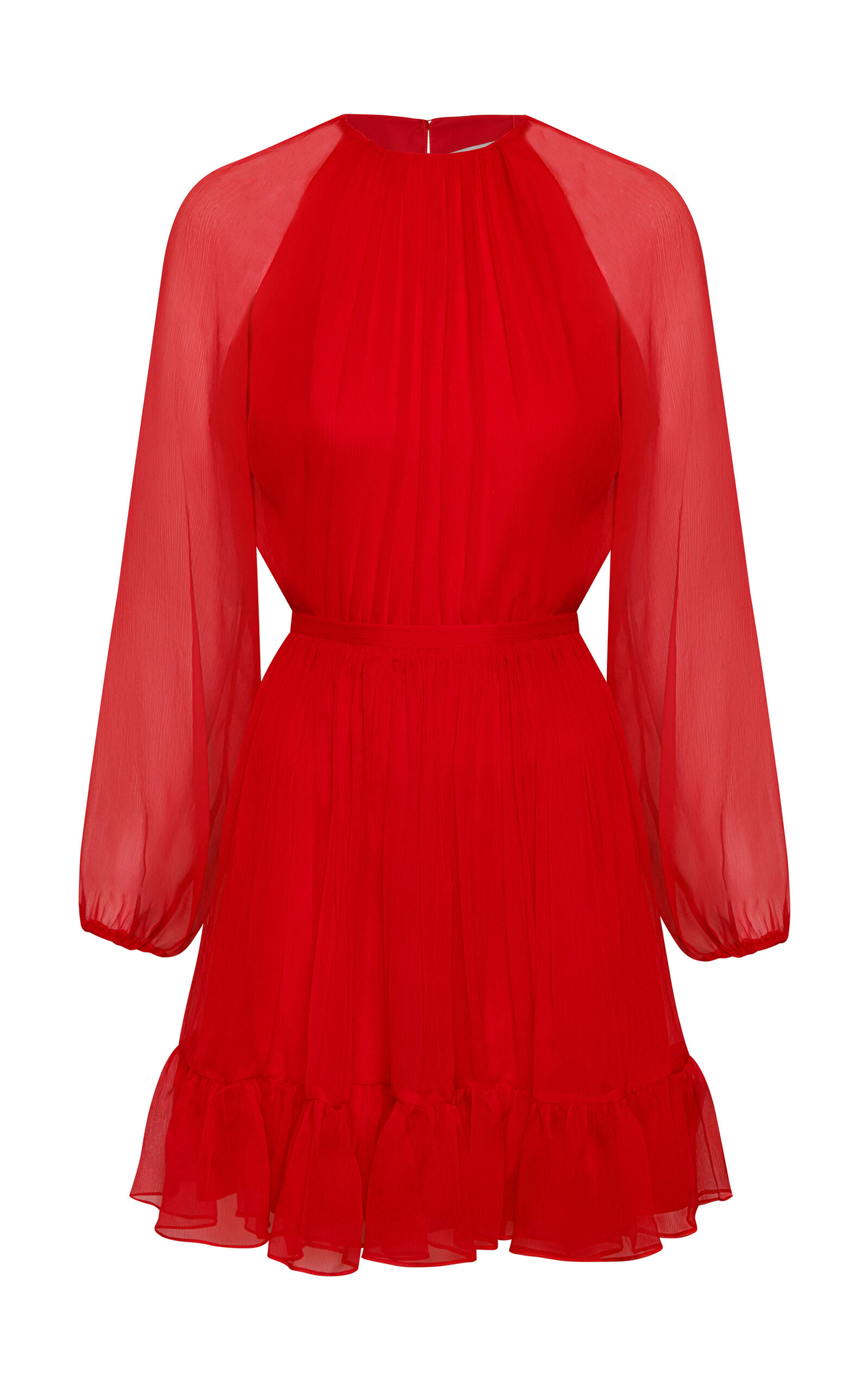 Andres Otalora Raices Antiguas Ruffled Silk-Chifon Mini Dress
