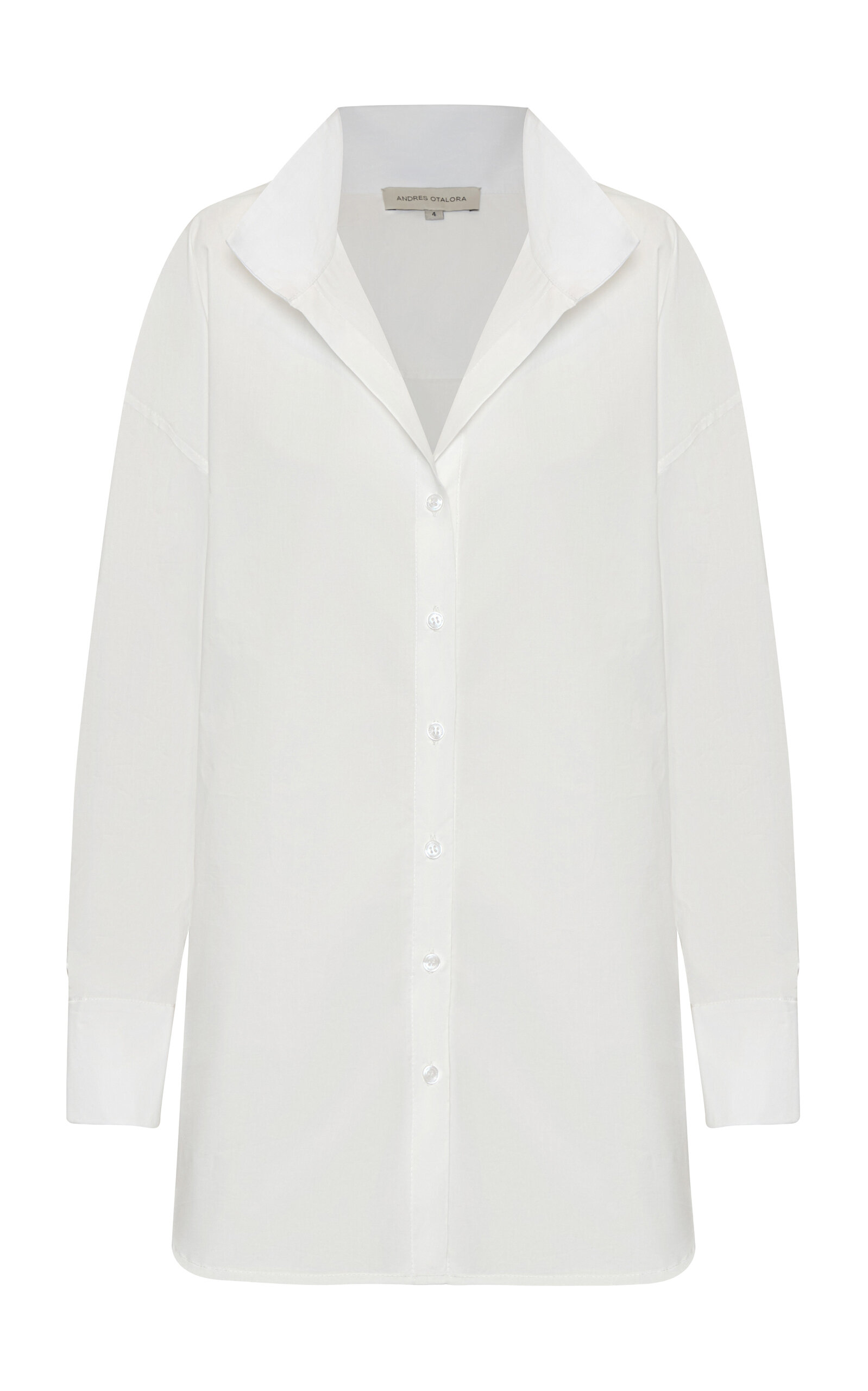 Andres Otalora - Un Tej Oversized Cotton-Poplin Shirt - Off-White - US 10 - Moda Operandi