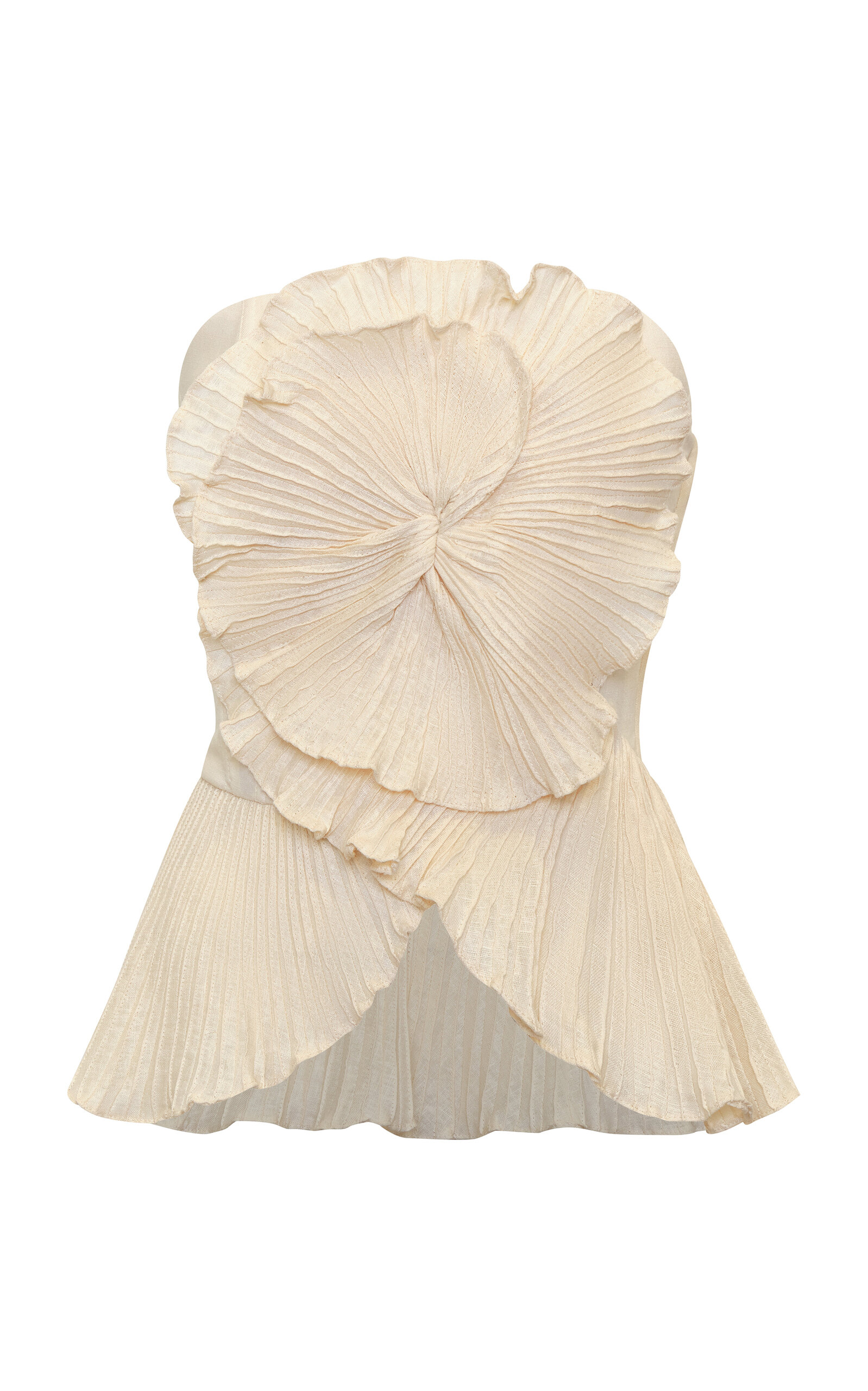 Andres Otalora Imara Pleated Linen Top