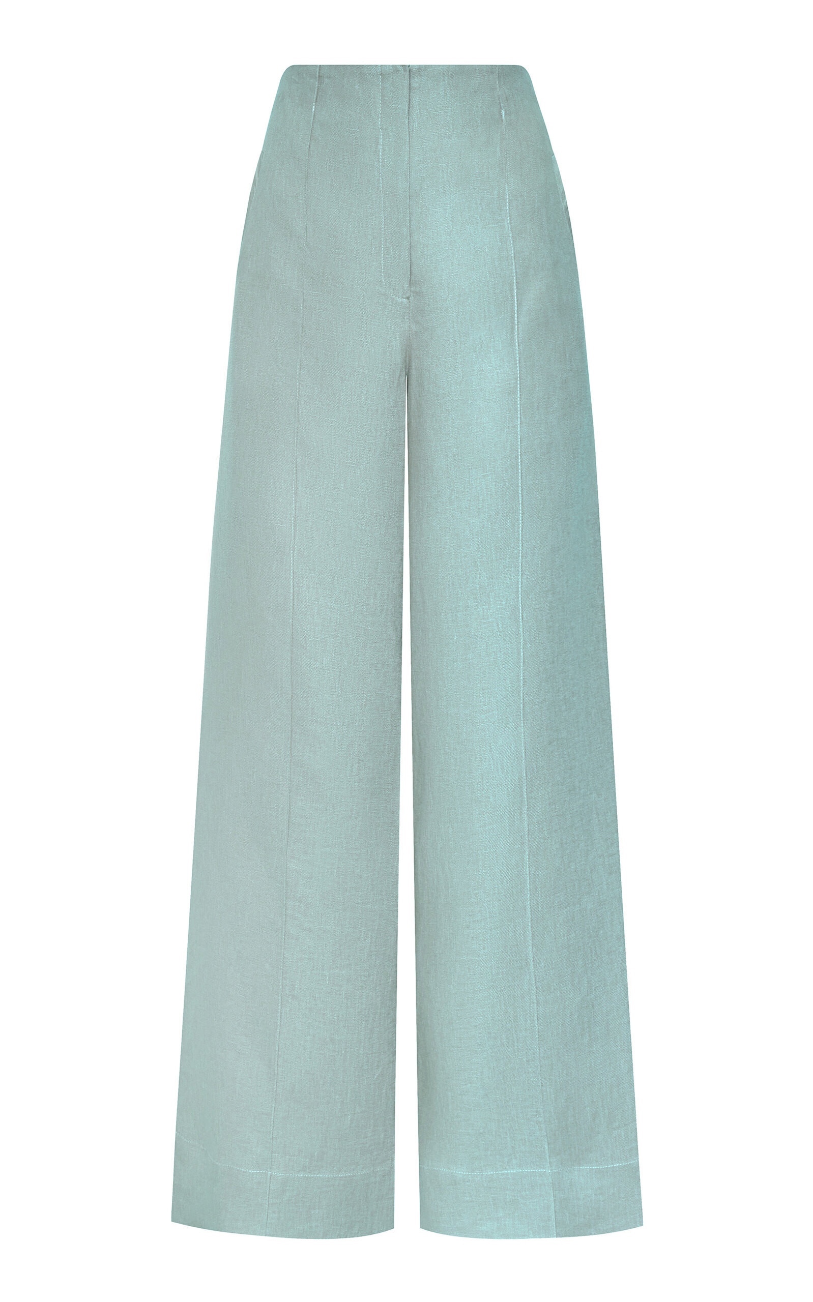 Andres Otalora La Promesa Linen Wide-Leg Pants