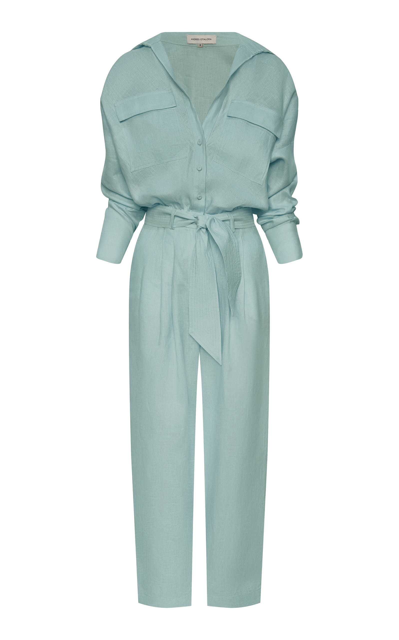 Andres Otalora Lo Natural Linen Straight-Leg Jumpsuit | Thumbnail 8