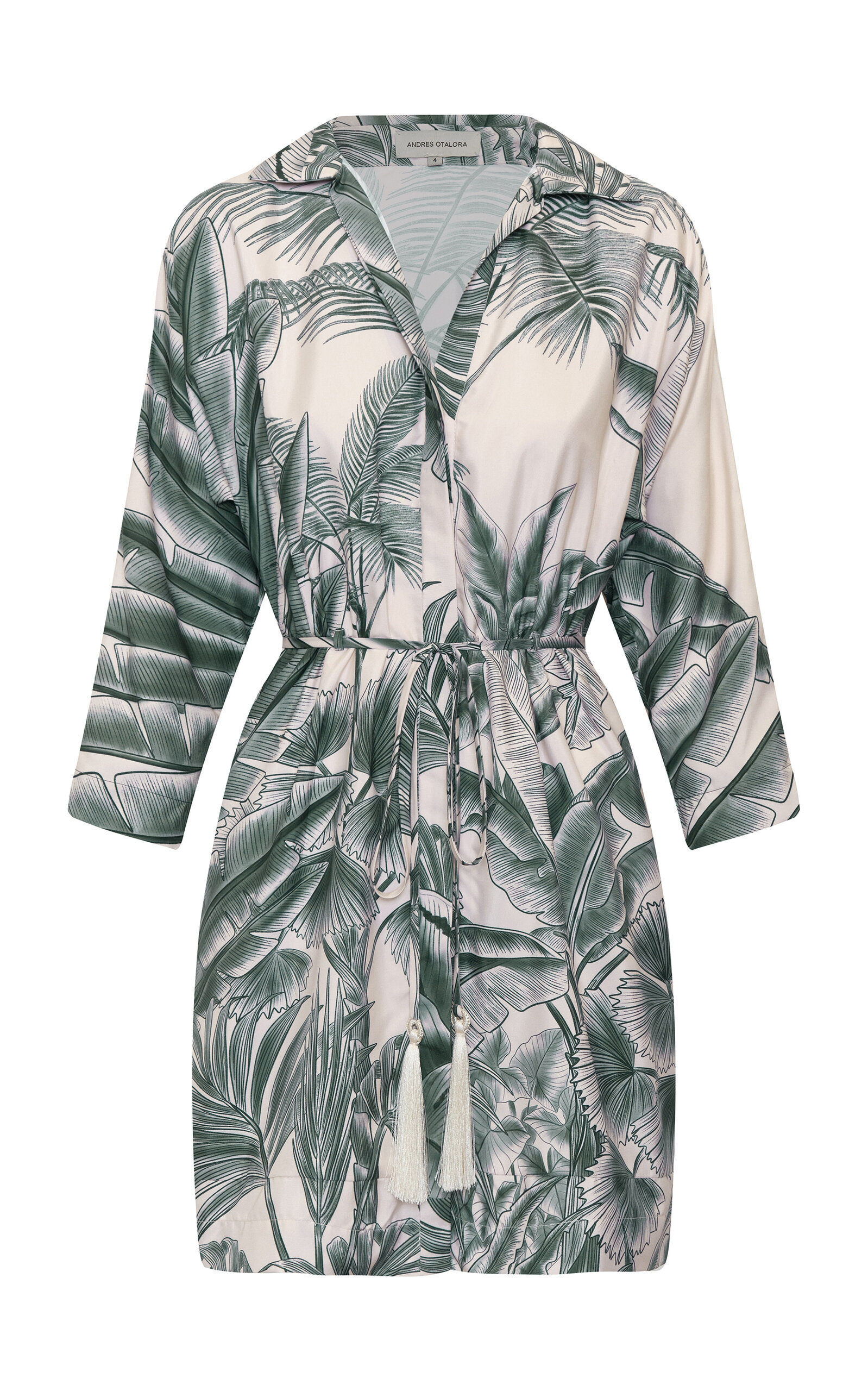 Andres Otalora Kora Printed Stretch Cotton-Poplin Mini Dress