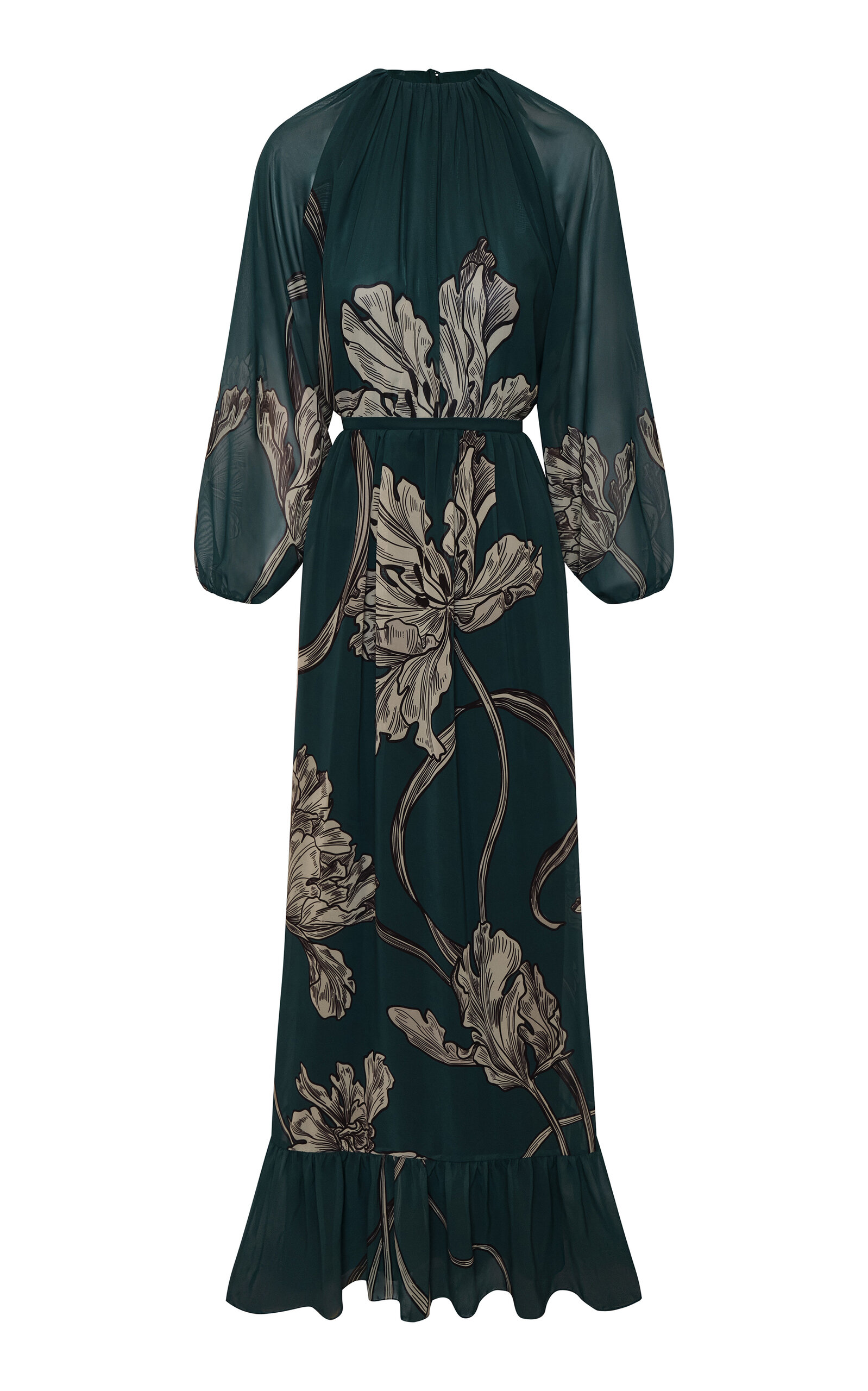 Andres Otalora Nos Quedamos Printed Georgette Maxi Dress