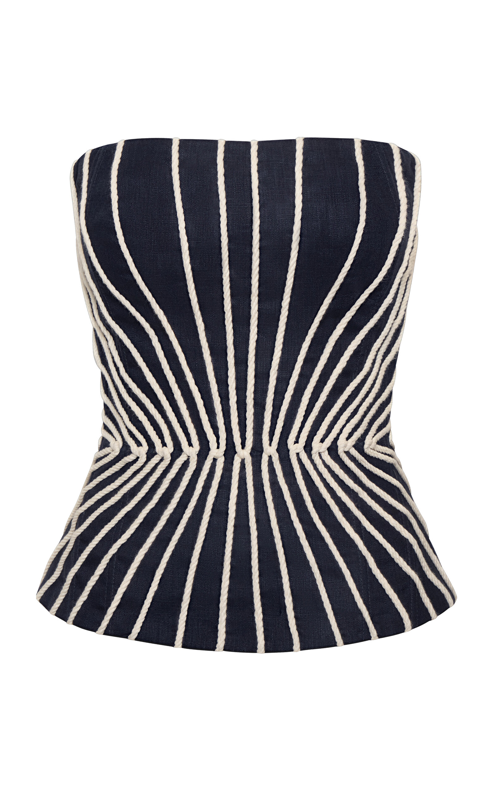 Andres Otalora Silencio del Sol Embroidered Linen Top