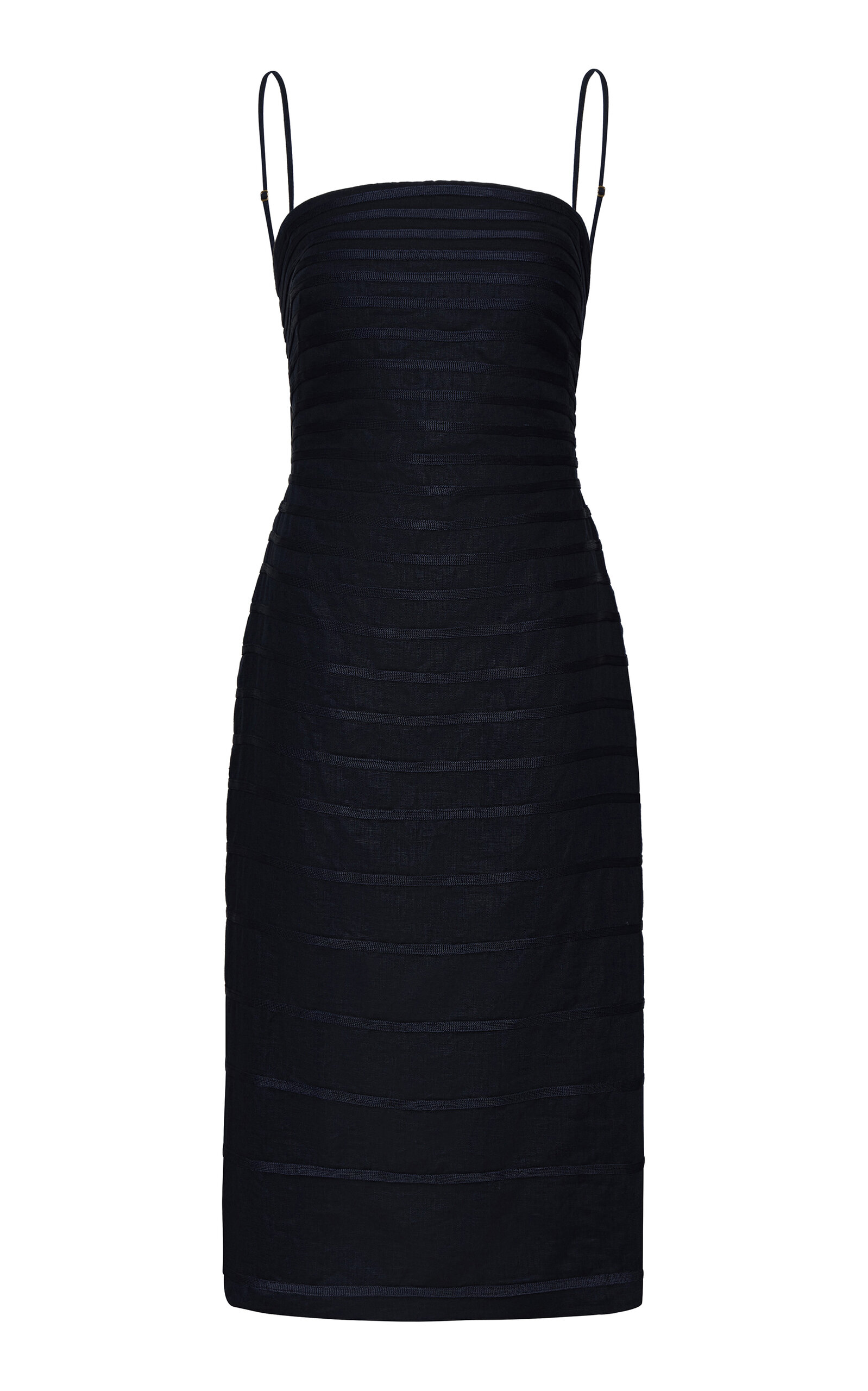 Andres Otalora Eterna Brisa Embroidered Linen Midi Dress