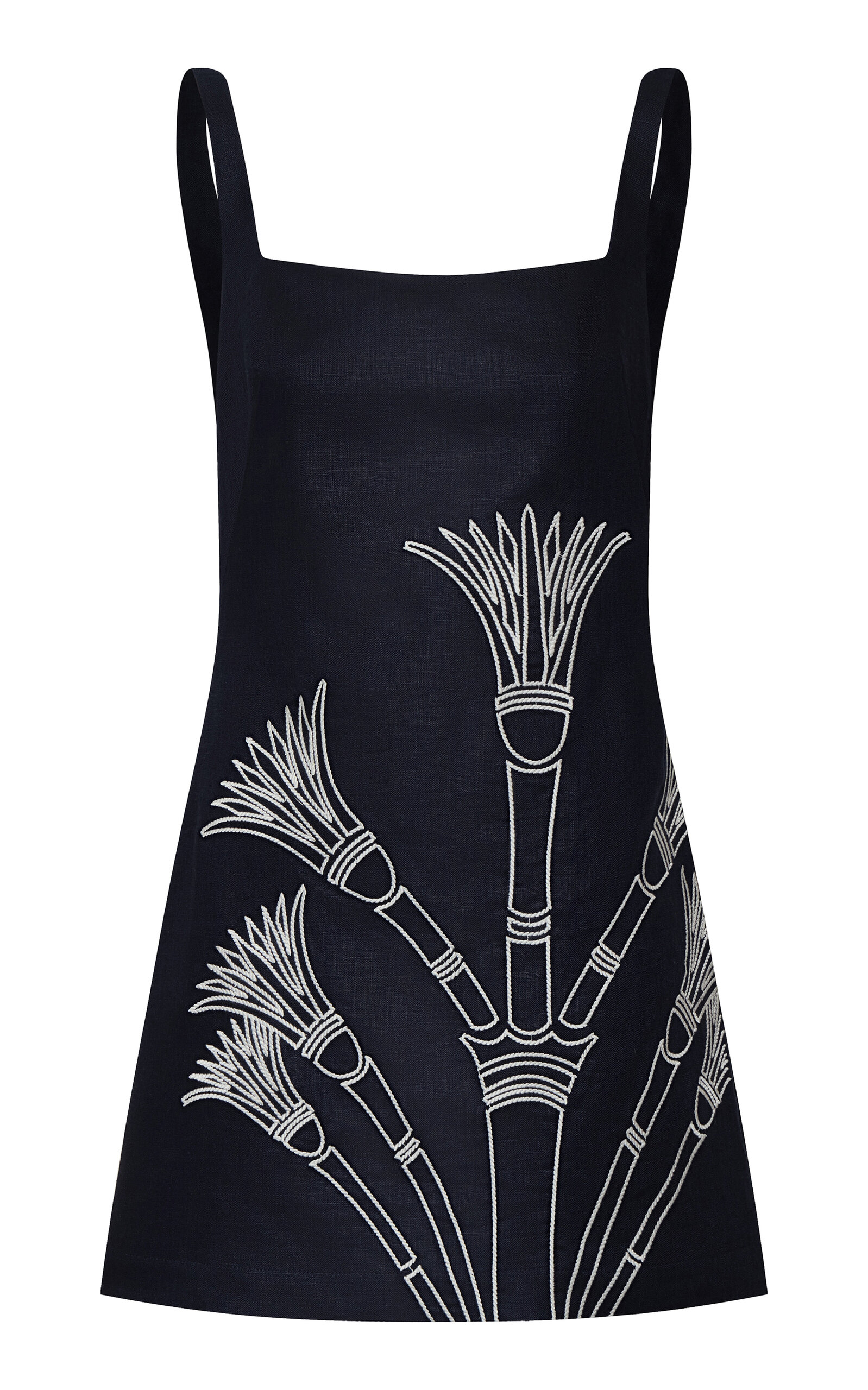 Andres Otalora Y Amor Embroidered Linen Mini Dress