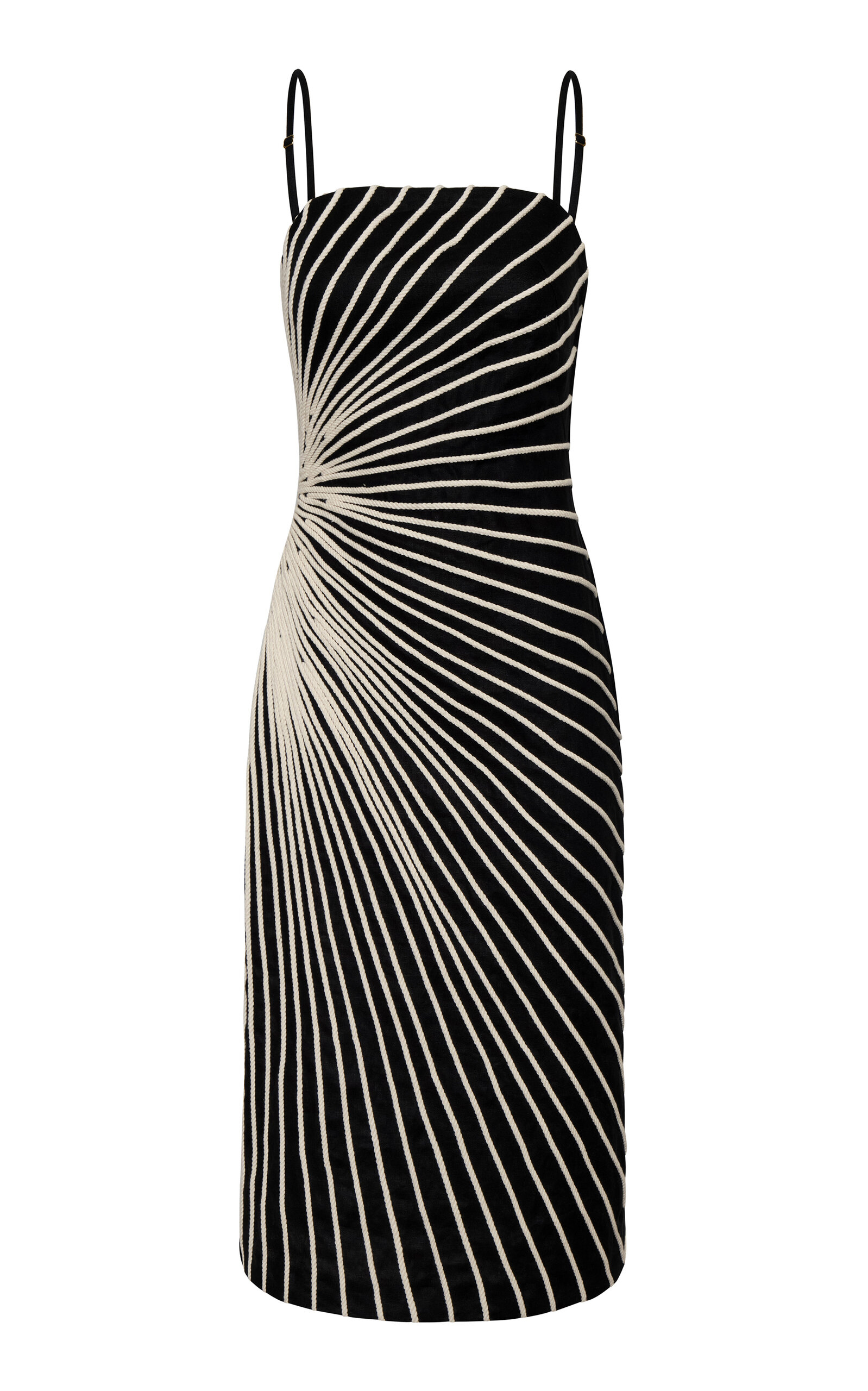 Andres Otalora Imani de Amor Embroidered Linen Midi Dress