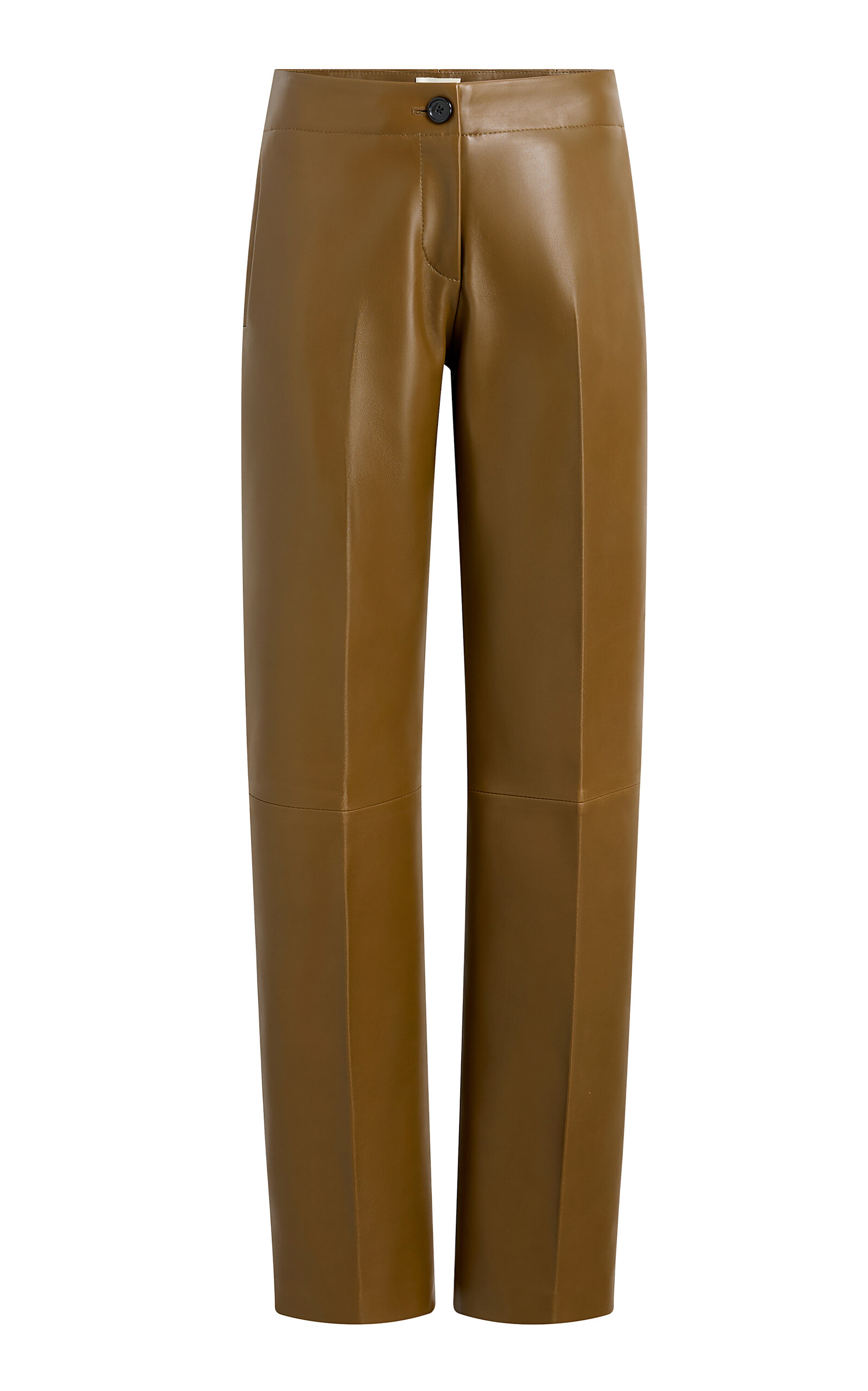 Khaite Mita Plonge Leather Straight-Leg Pants | Thumbnail 6
