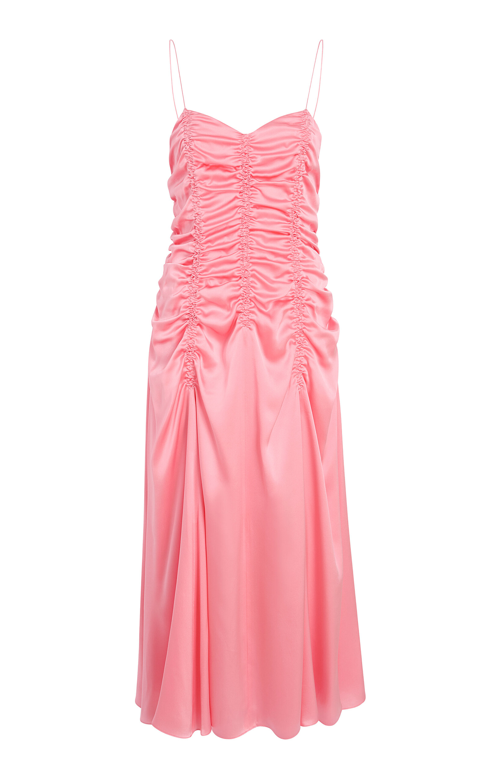 Khaite Raina Ruffled Silk Midi Dress