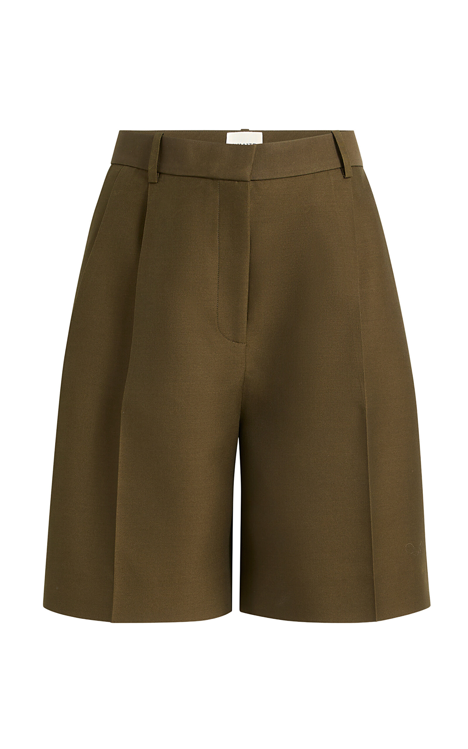 Khaite Auggie Wool-Silk Knee-Length Shorts