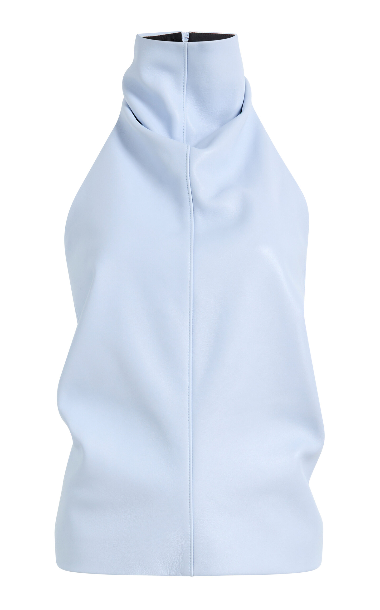 Khaite Rone Plonge Leather Top - Moda Operandi