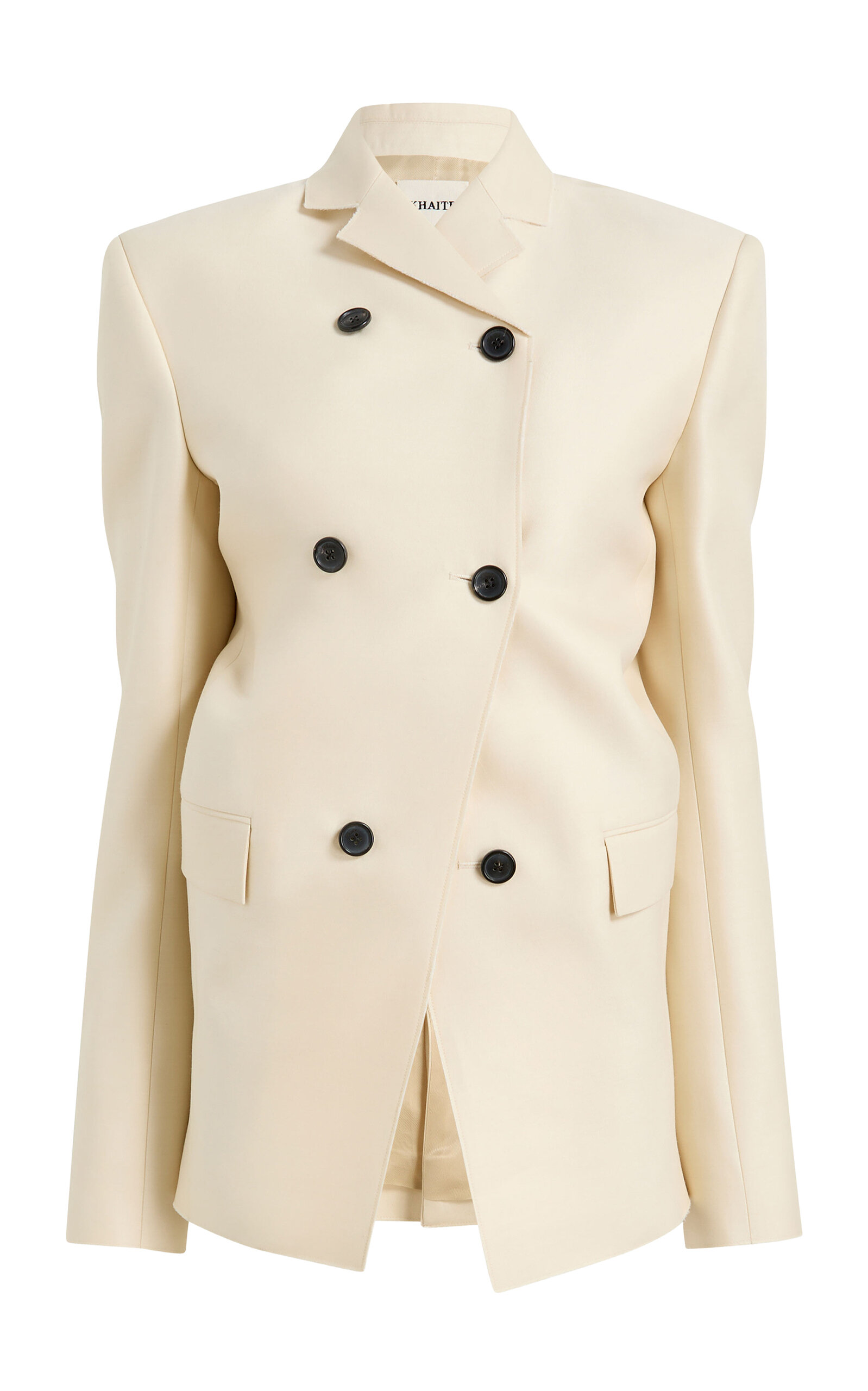 Khaite Rolo Draped Wool-Silk Cady Jacket - Moda Operandi