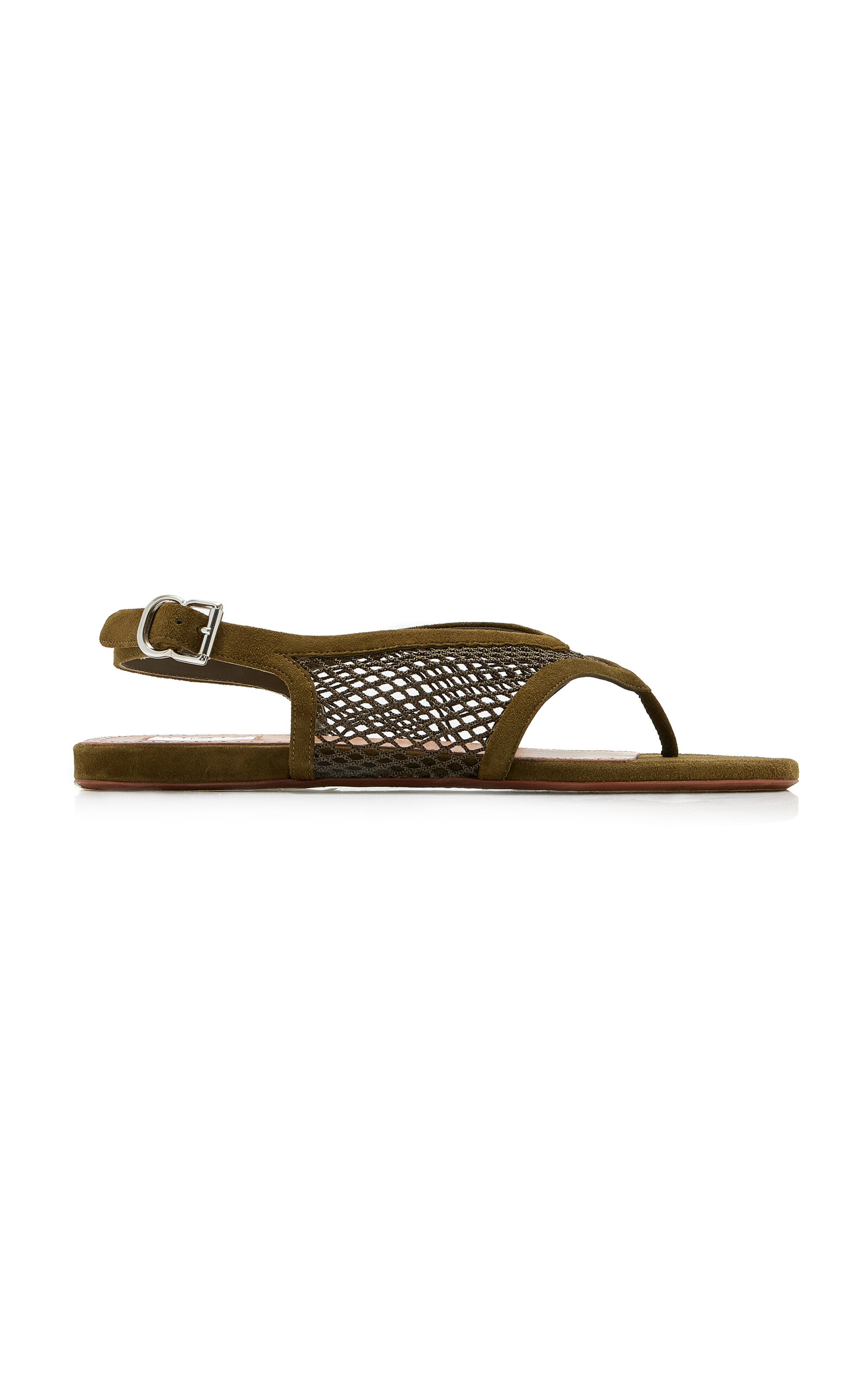 ALAÏA Fishnet and Suede Sandals | Thumbnail 11