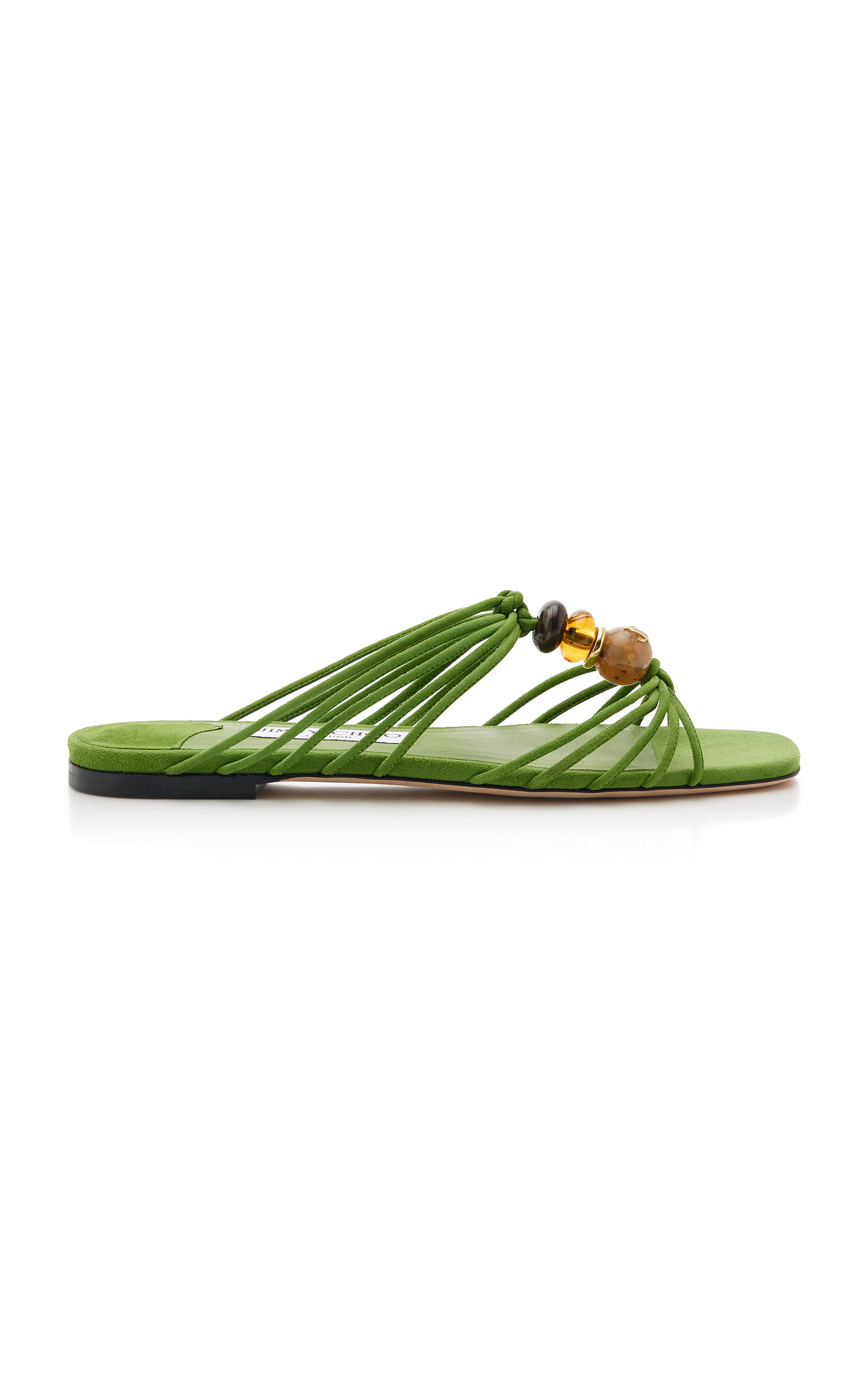 Jimmy Choo Lova Beaded Suede Mules - Moda Operandi